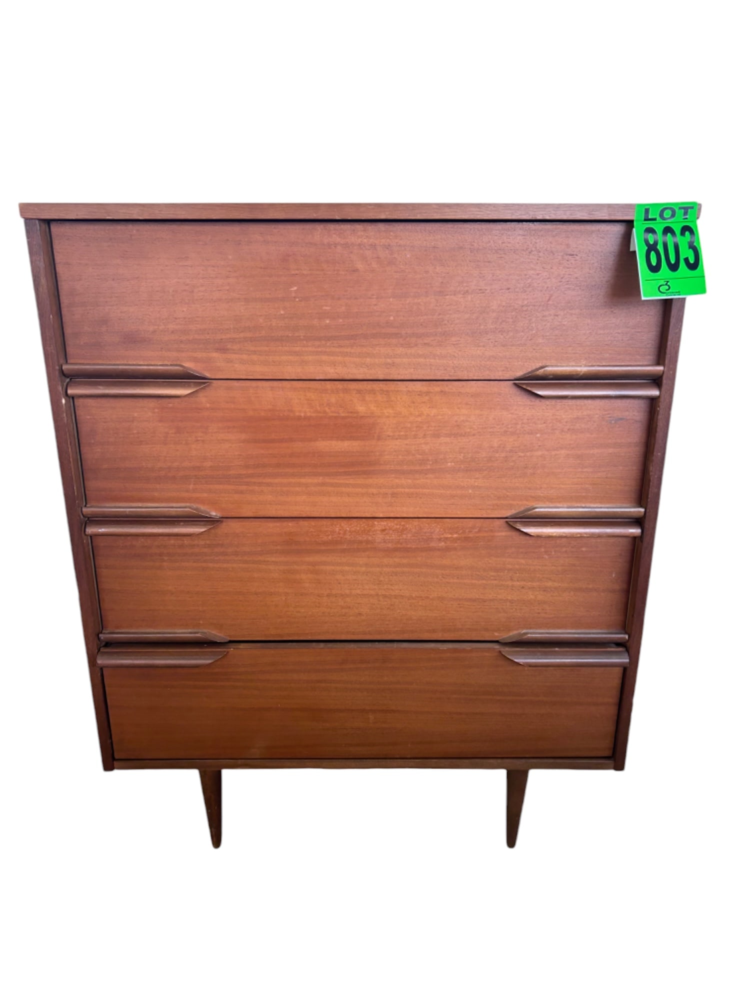 Mid-century modern highboy dresser (1 of 3)