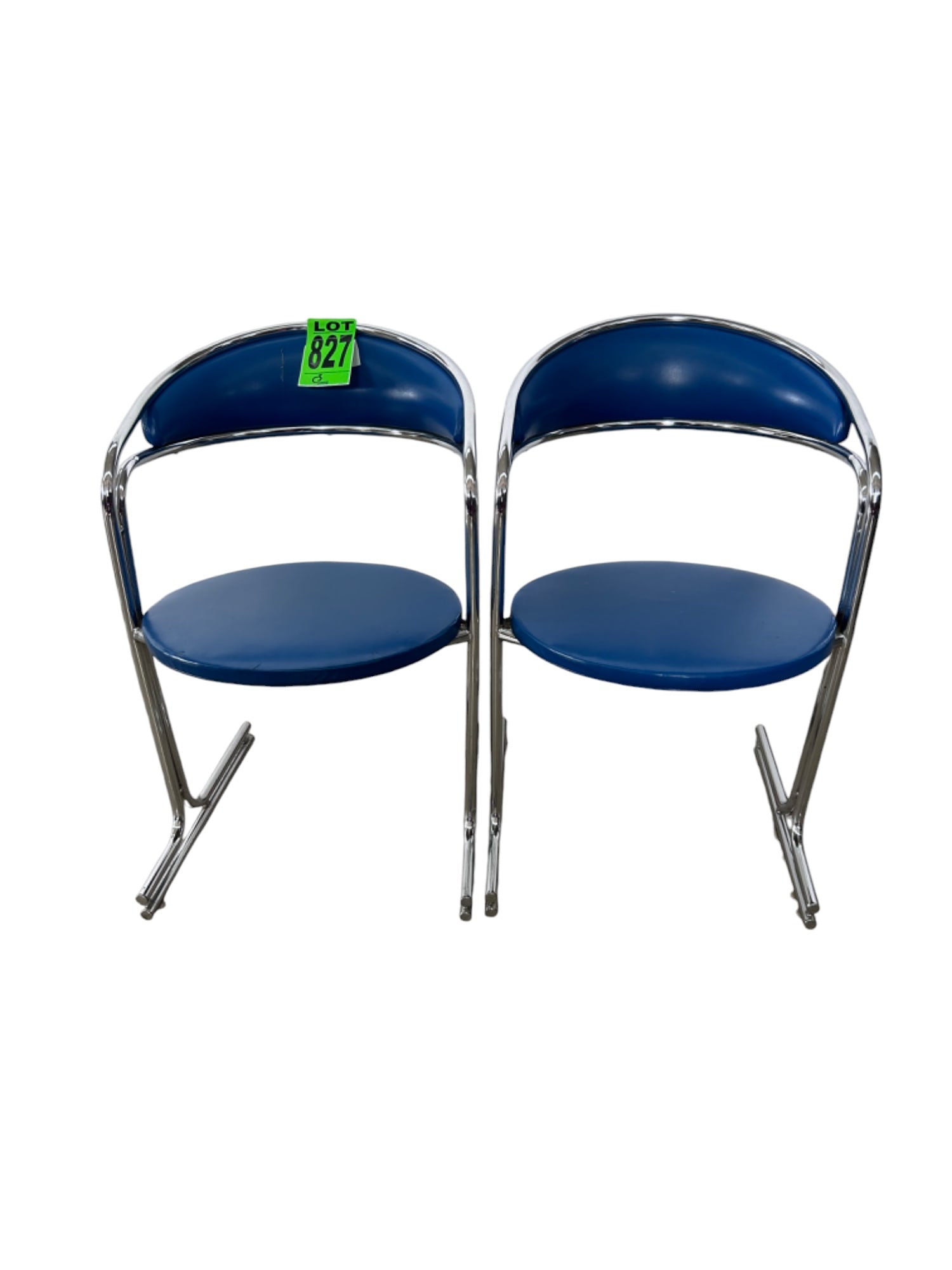 Set of chrome cantilever chairs (1 of 4)