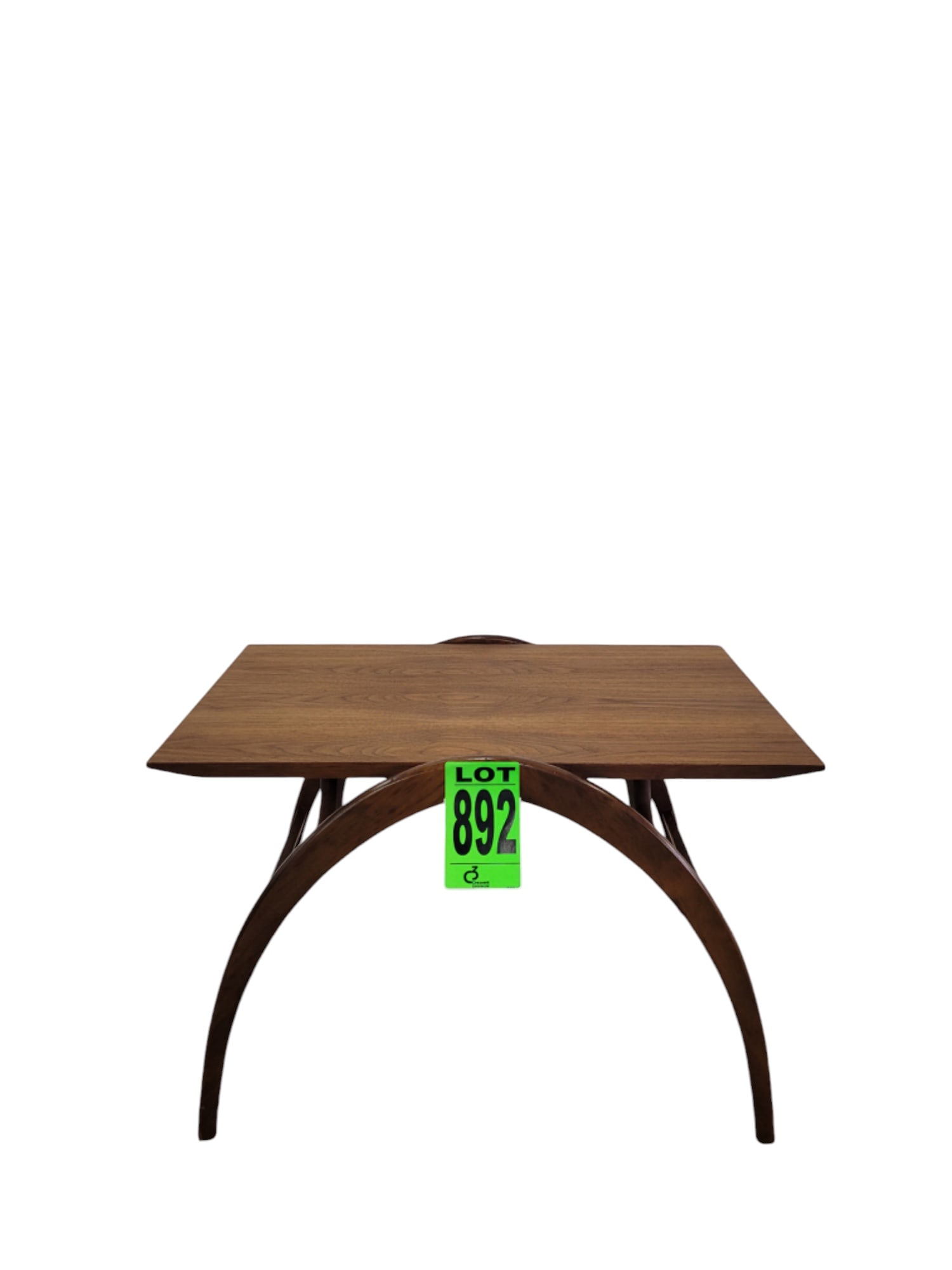 Sculptural Mid Century wooden side table: Sculptural Mid Century wooden side table, 28"L x 19"W x 18"H