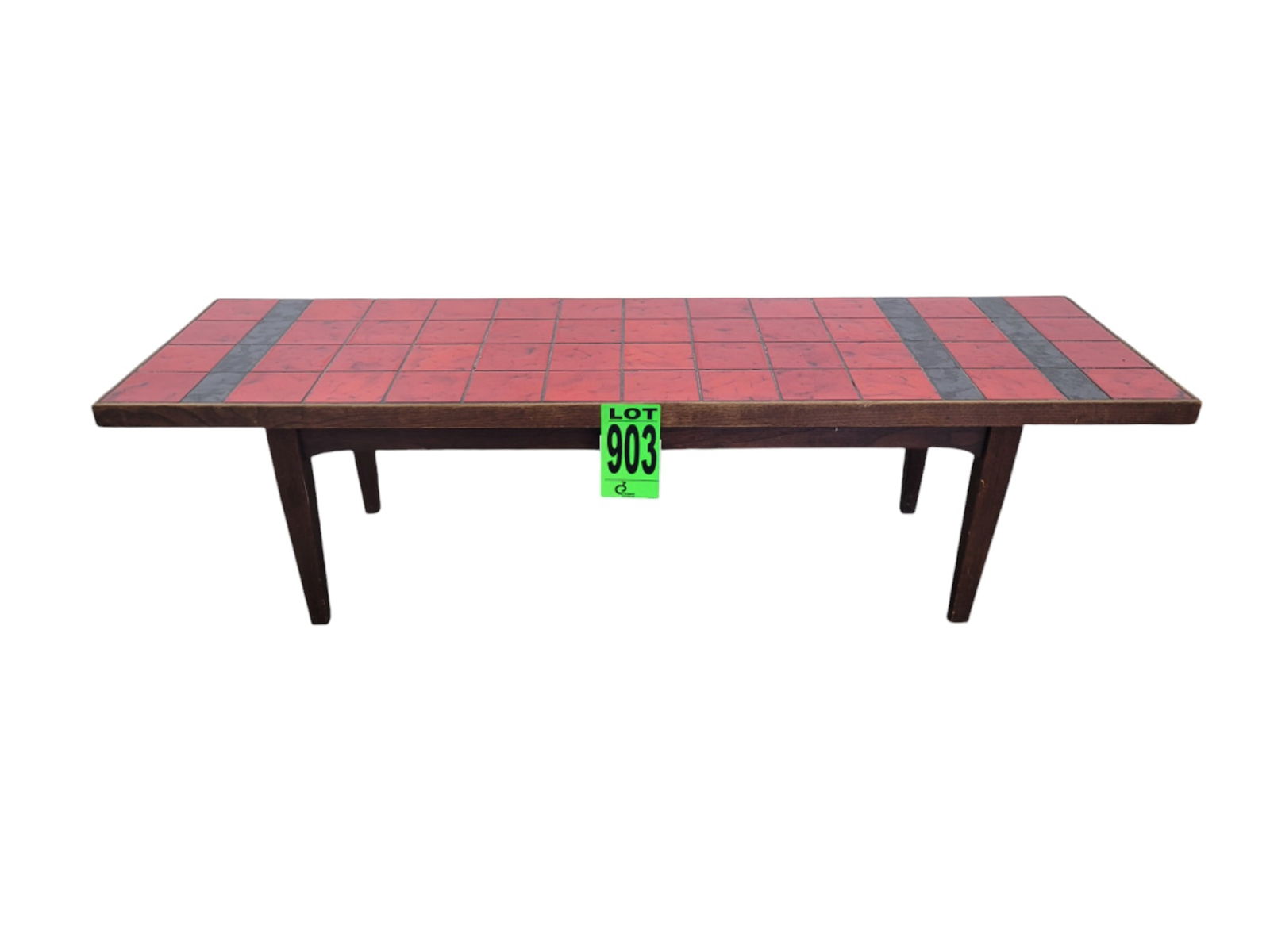 Vintage tiled coffee table: Vintage tiled coffee table, 55"L x 17"W x 15"H