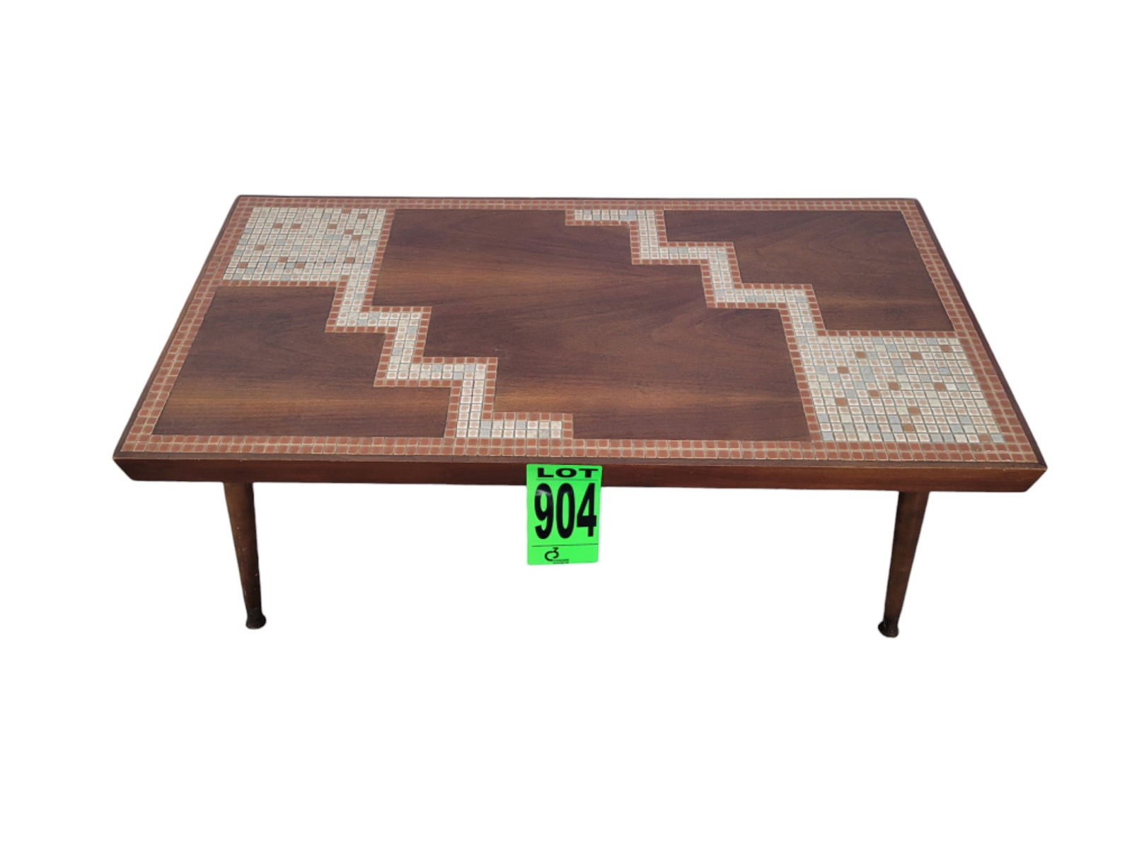 Mid Century mosaic tile side table (1 of 3)