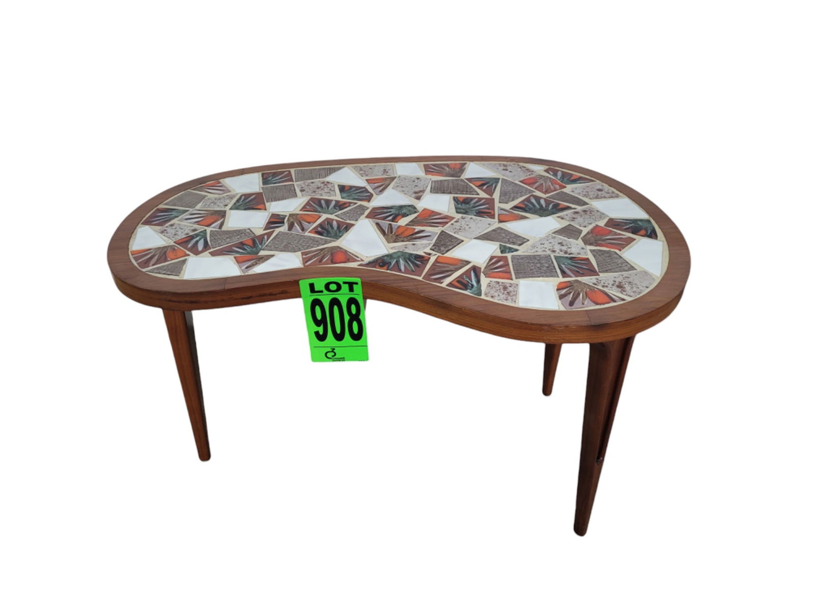 Vintage kidney shaped mosaic coffee table  (1 of 3)