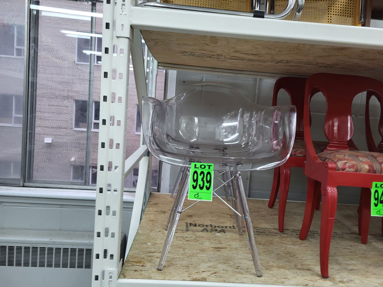 Set of (2) Ghost Bucket Chairs, Clear Acrylic with chrome (1 of 1)