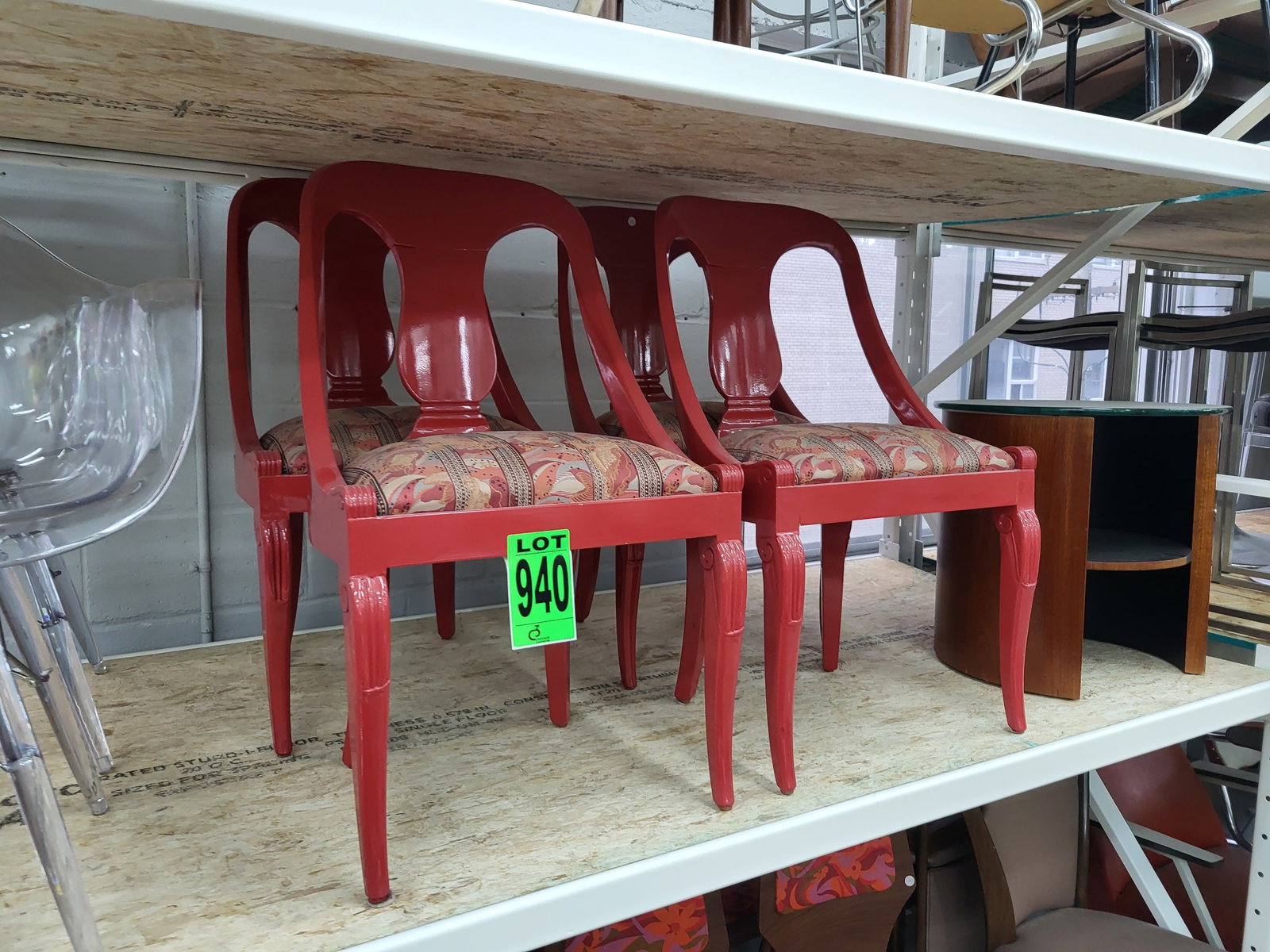 Lot of (4) Empire-Style Gondola Chairs: Lot of (4) Empire-Style Gondola Chairs