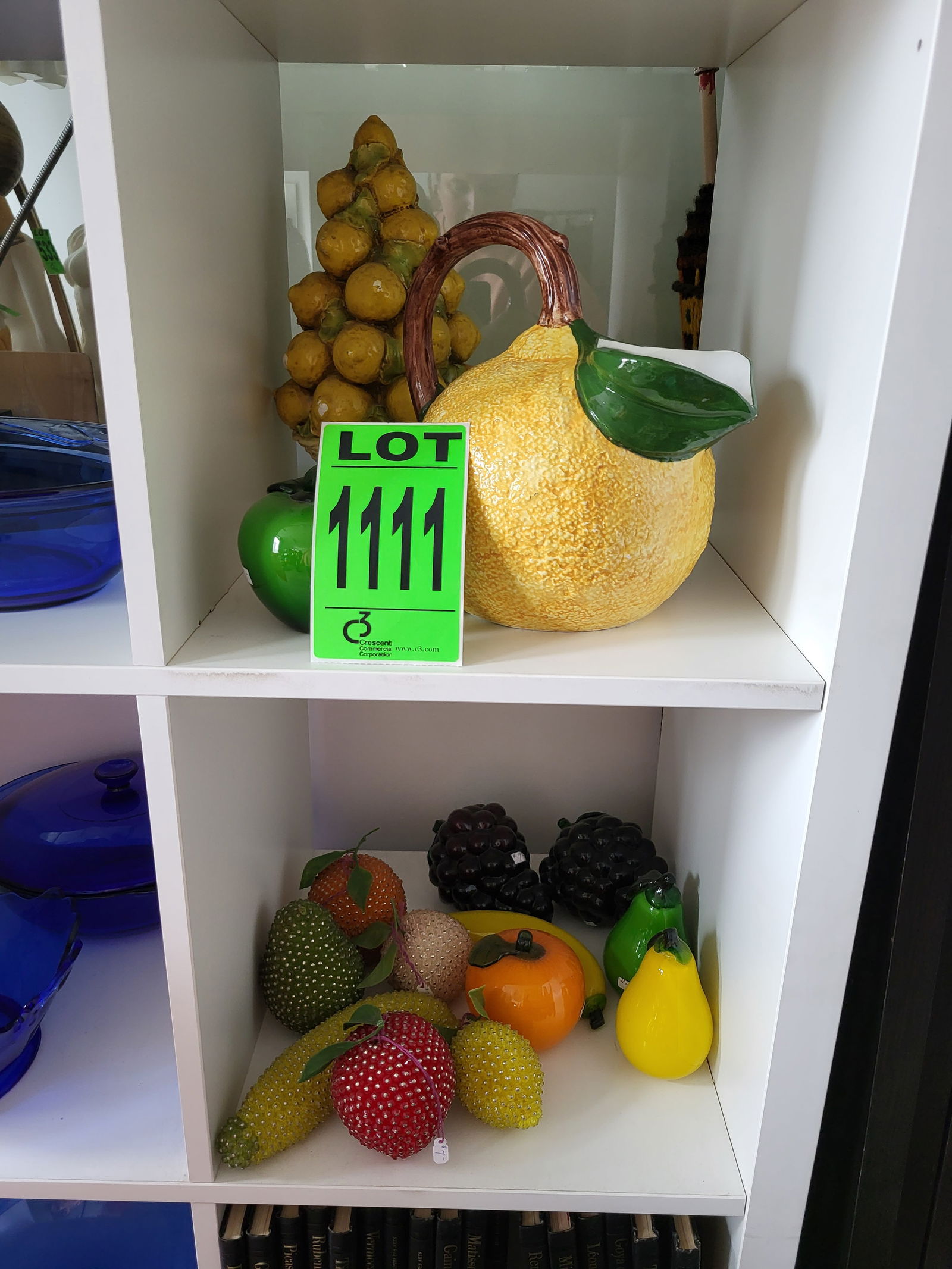 Lot of Ceramic Orange Pitcher, Citrus Display, (7) ceramic frutis, (6) vintage hand crafted accent (1 of 1)