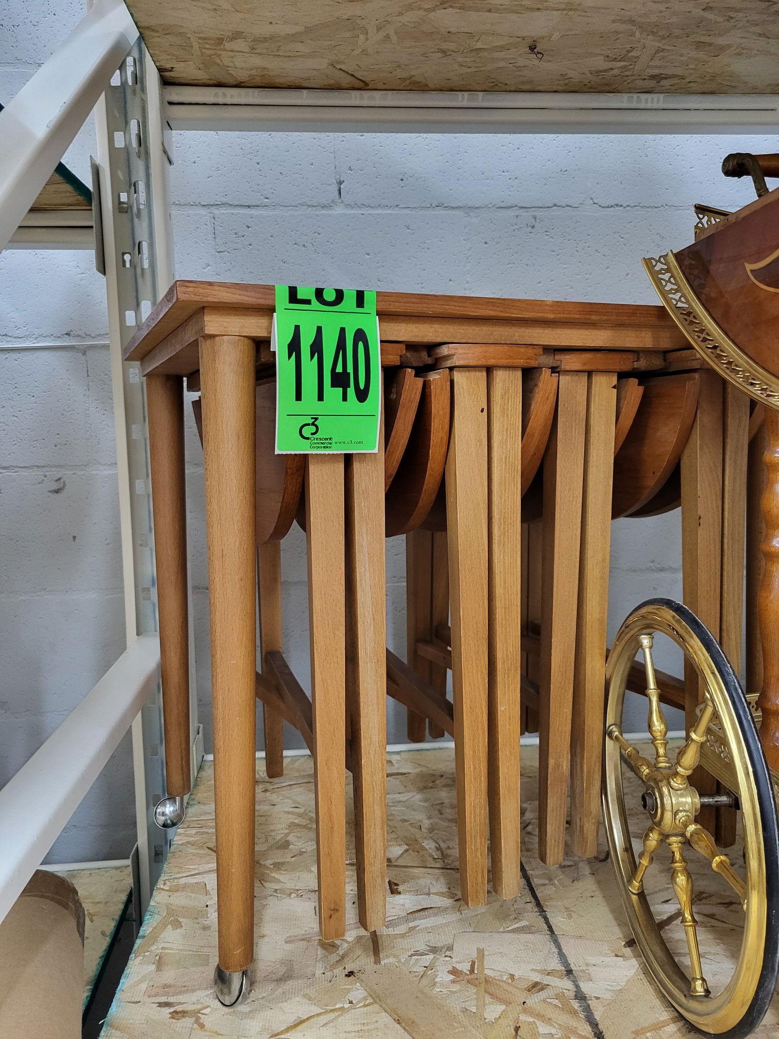 Poul Hundevad' Teak Five Nested Coffee Tables (1 of 1)