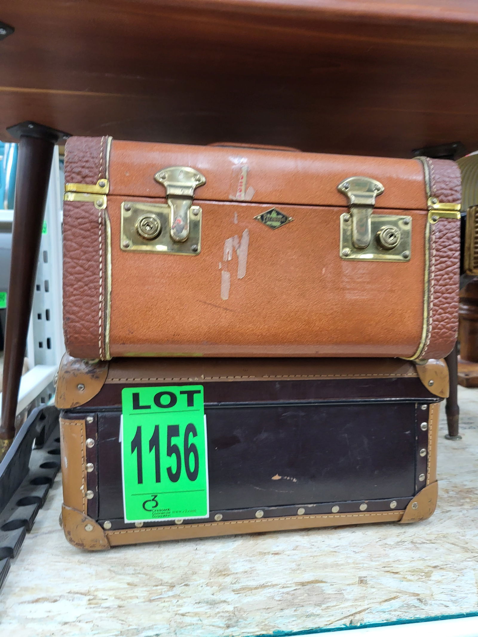 Lot of (2) Vintage / Antique Suitcases / Luggages (1 of 1)