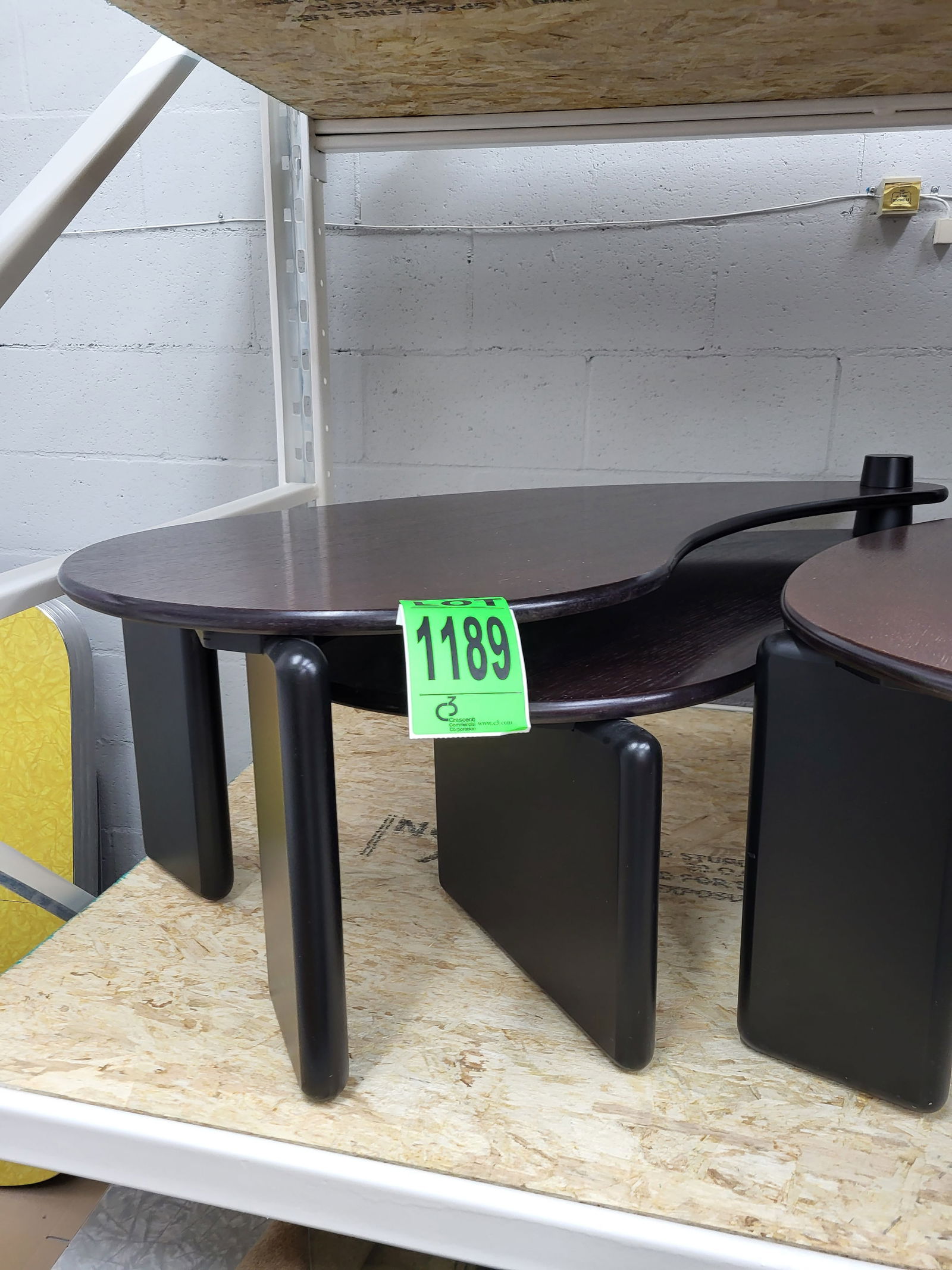 Vintage Kidney Bean Swivel Coffee Table (1 of 1)