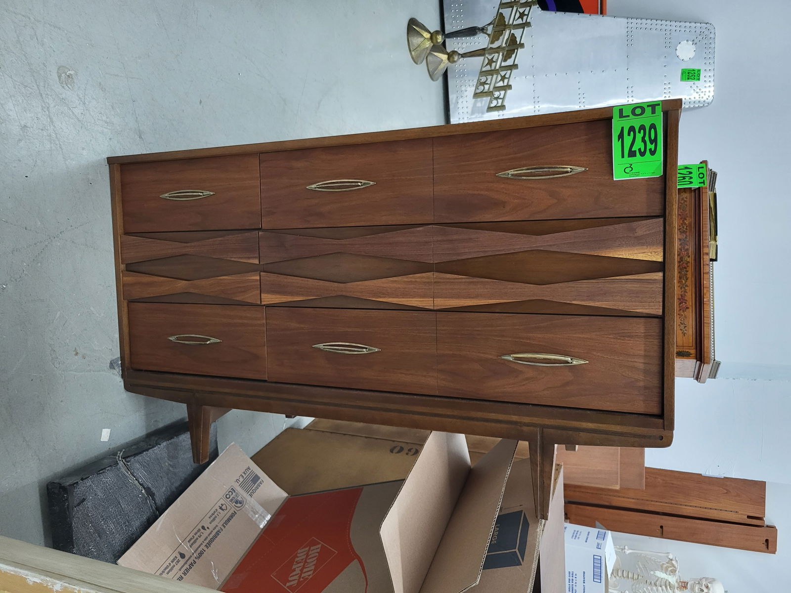 Hand-Crafted Mid-Century Solid Wood Dresser (1 of 1)