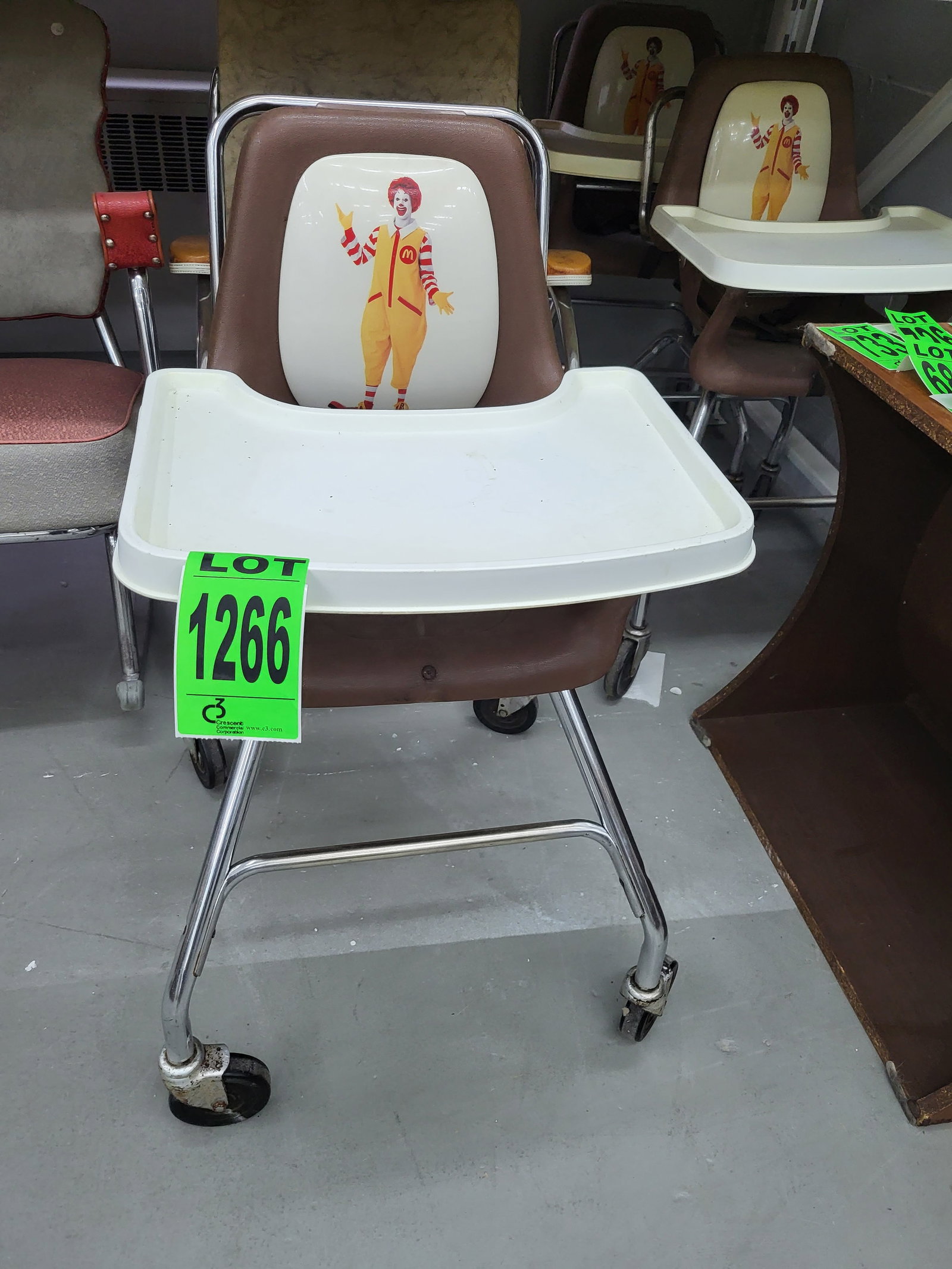 Lot of (3) Vintage McDonalds HighChair: Lot of (3) Vintage McDonalds HighChair