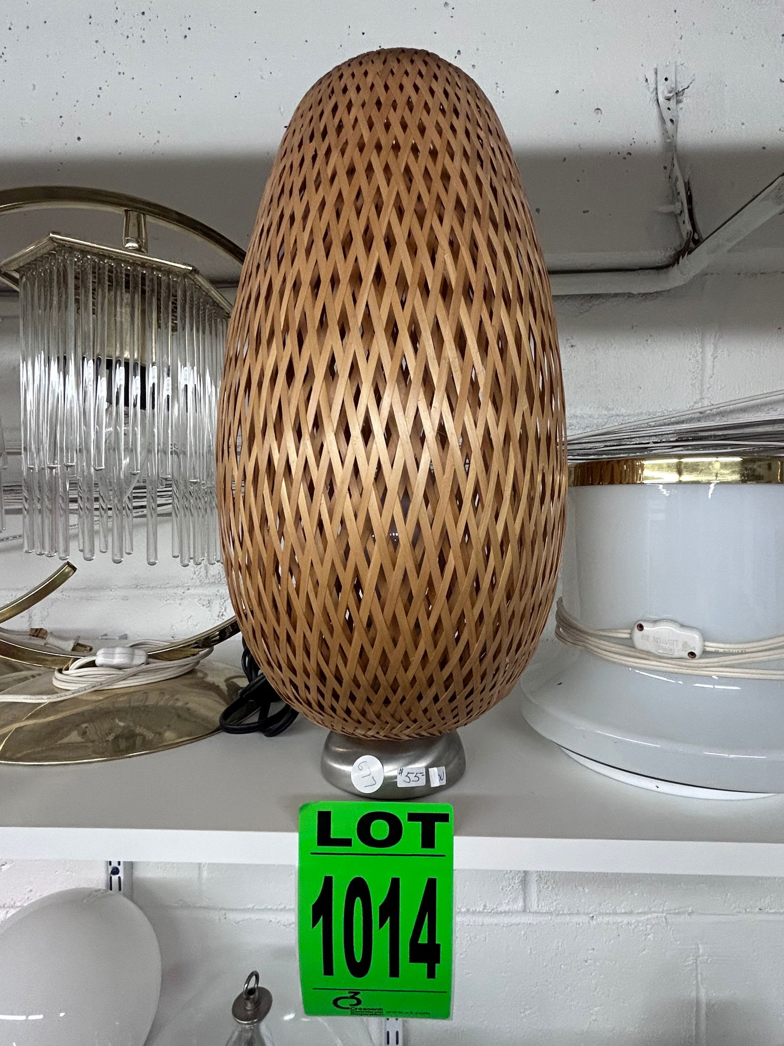 Woven Bamboo Table Lamp (1 of 1)