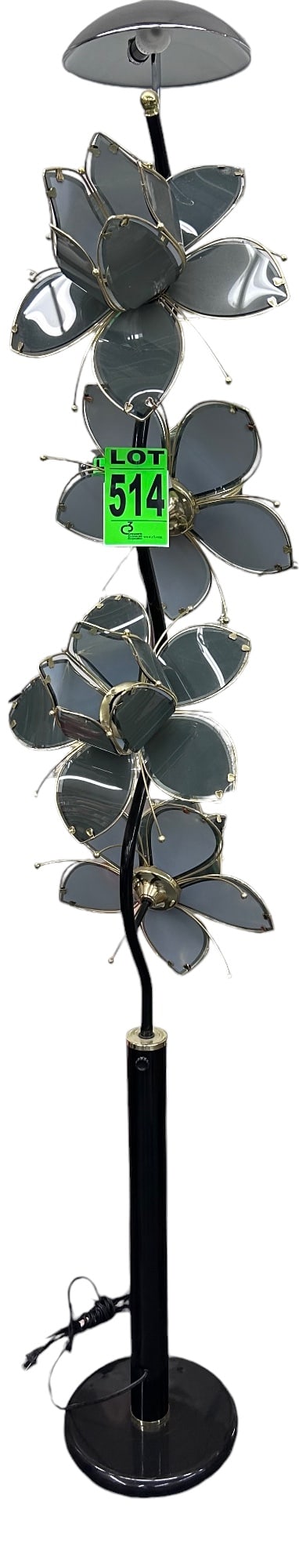 Mid Century Glass Flower floor lamp (1 of 1)