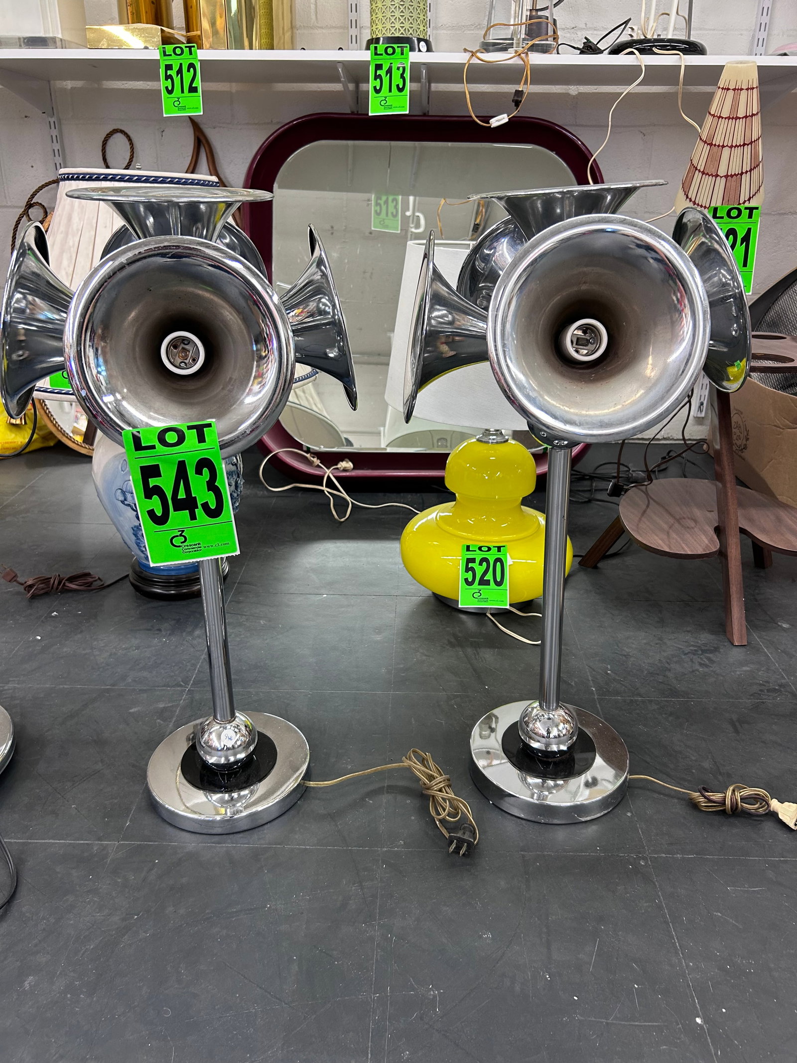 5-Light chrome lamp: 5-Light chrome lamp