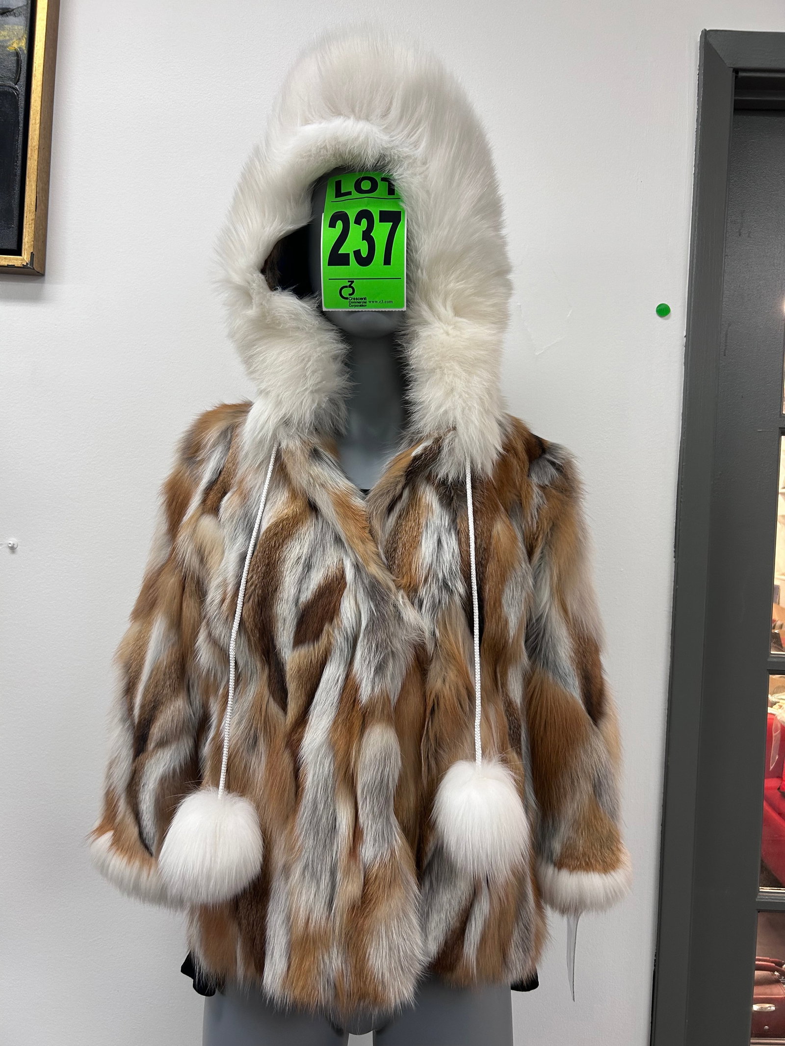 Canadian 25" Bobcat/Lynx/Fox Fur Jacket with Hood (1 of 3)