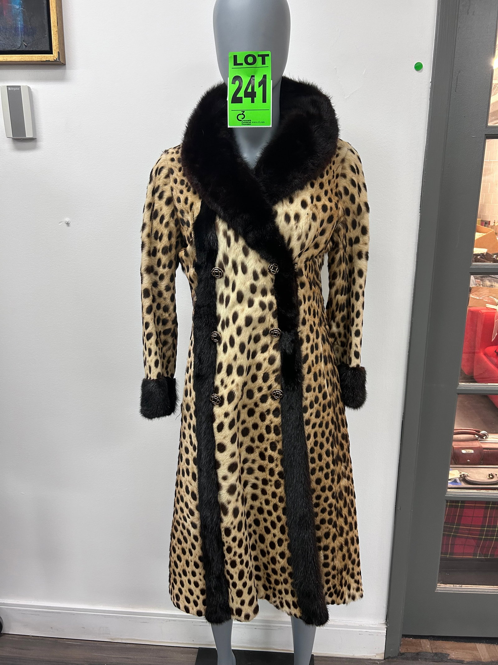 Julien Chopin Leopard fur long coat: Julien Chopin Leopard fur long coat
