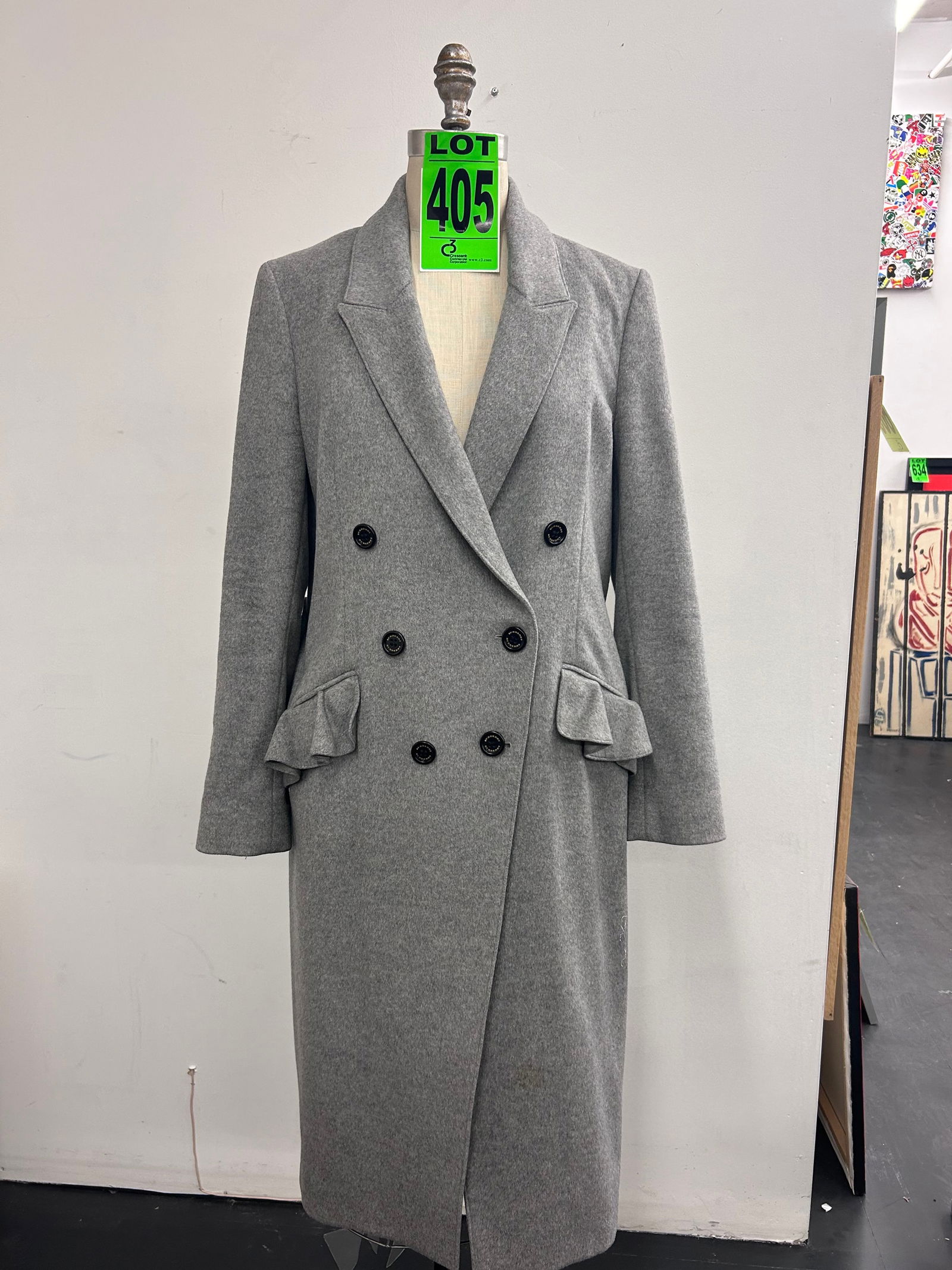 Burberry London slim double- breasted wool/cashmere trench coat Size: 10 (1 of 8)