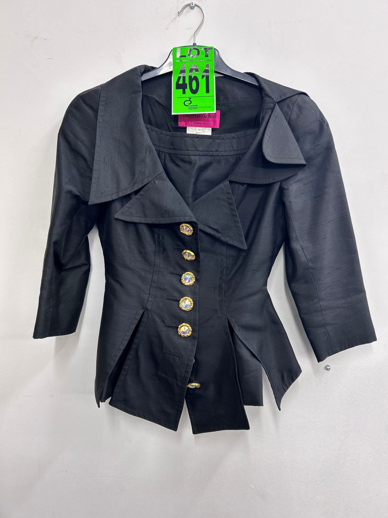 Christian Lacroix silk suit jacket and skirt Size:38 (1 of 9)