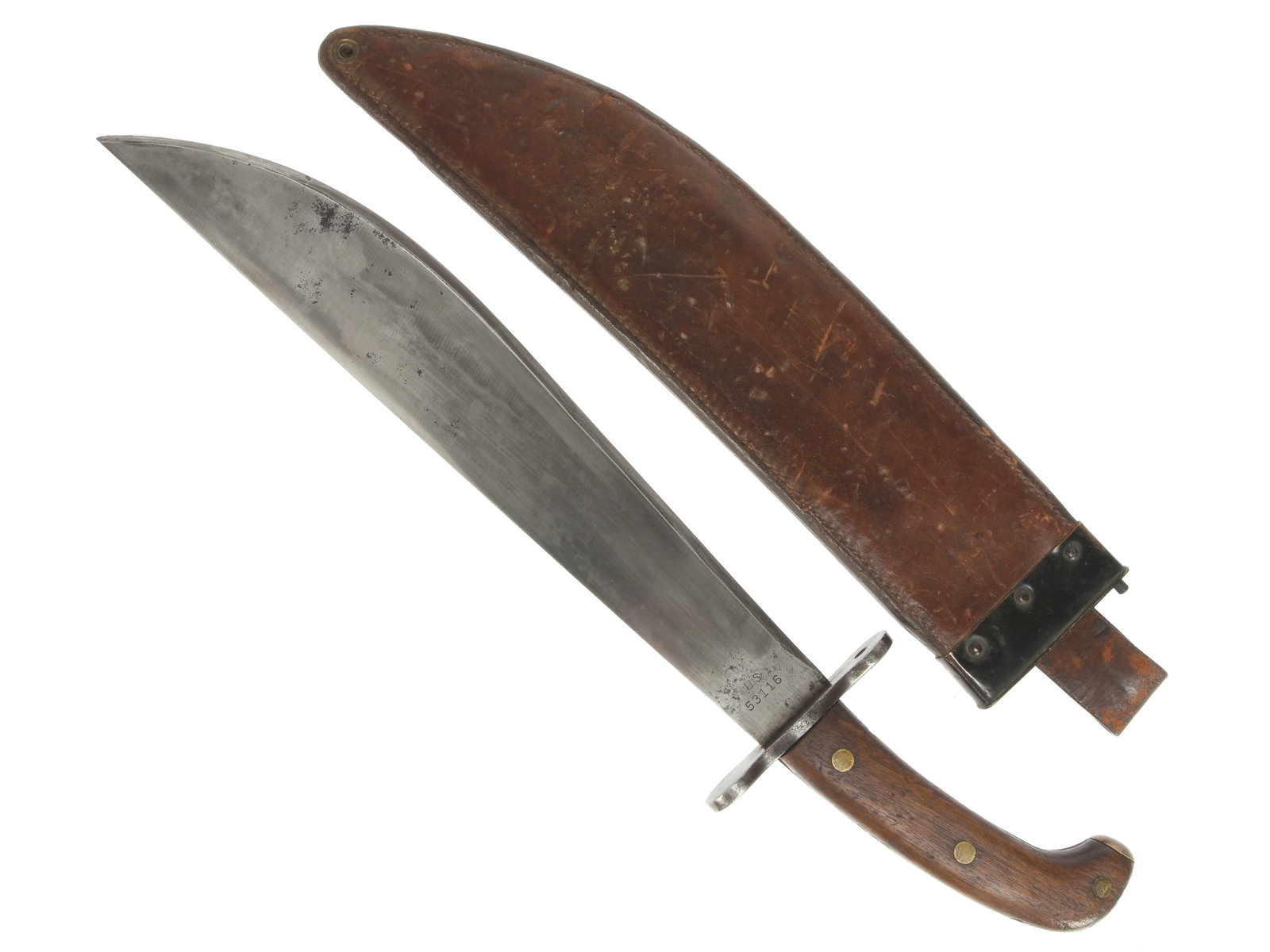 US M1909 Bolo Knife & Scabbard: Plumb 1917: US M1909 Bolo Knife & Scabbard: Plumb 1917 The M1909 bolo knives were made by Springfield Armory between 1909 and 1915 for use in tropical climates due to experience in Cuba and the Philippines, then 