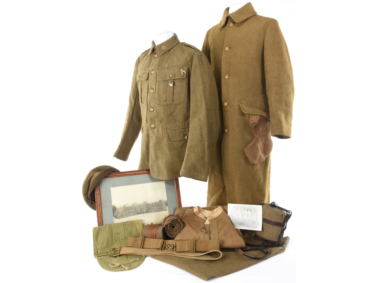 Canadian 23rd Reserve Battalion Soldier's Extensive Uniform Group: Canadian 23rd Reserve Battalion Soldier's Extensive Uniform Group An exceptionally nice and complete grouping which includes a letter written by a former owner to the (very well-known and well-respect