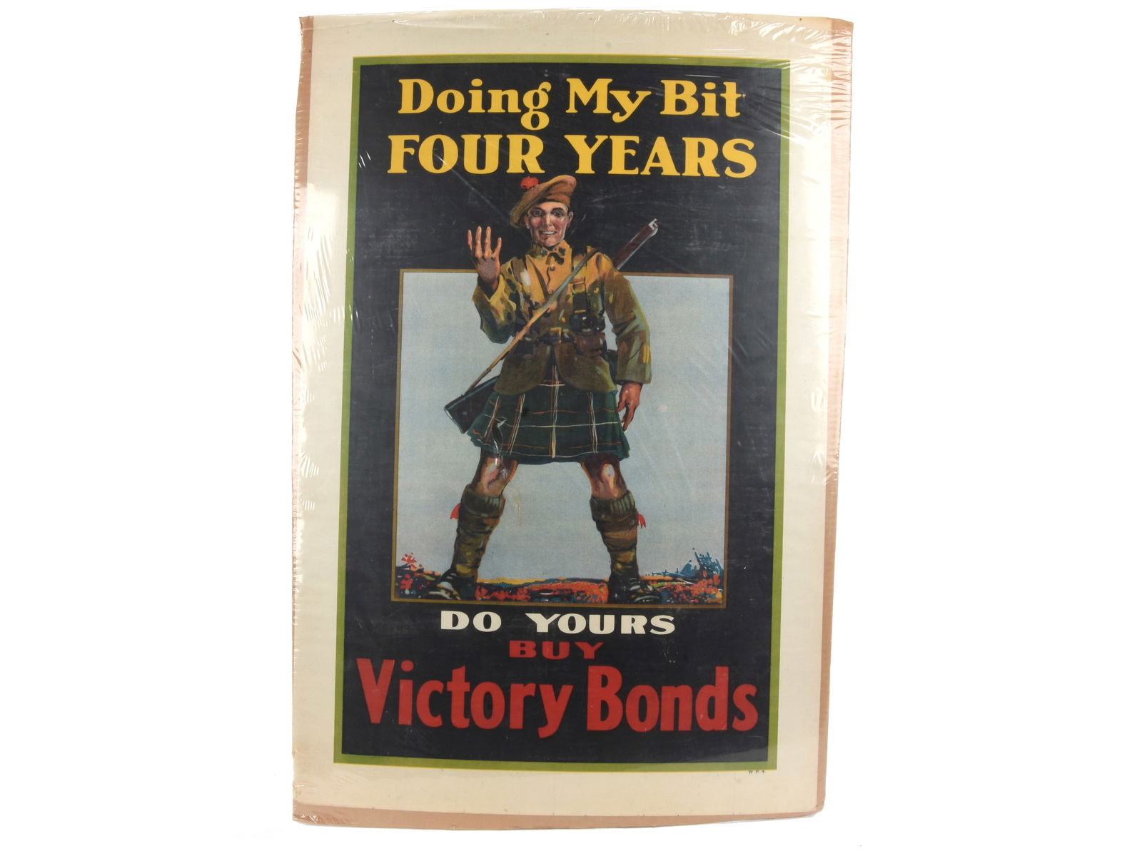 Canadian WWI Victory Bond Poster: Doing My Bit: Canadian WWI Victory Bond Poster: Doing My Bit 92cm (36-1/4") high x 61cm (24") wide, lithograph poster with art by Frank Lucien Nicolet.This First World War poster features a full-length portrait of