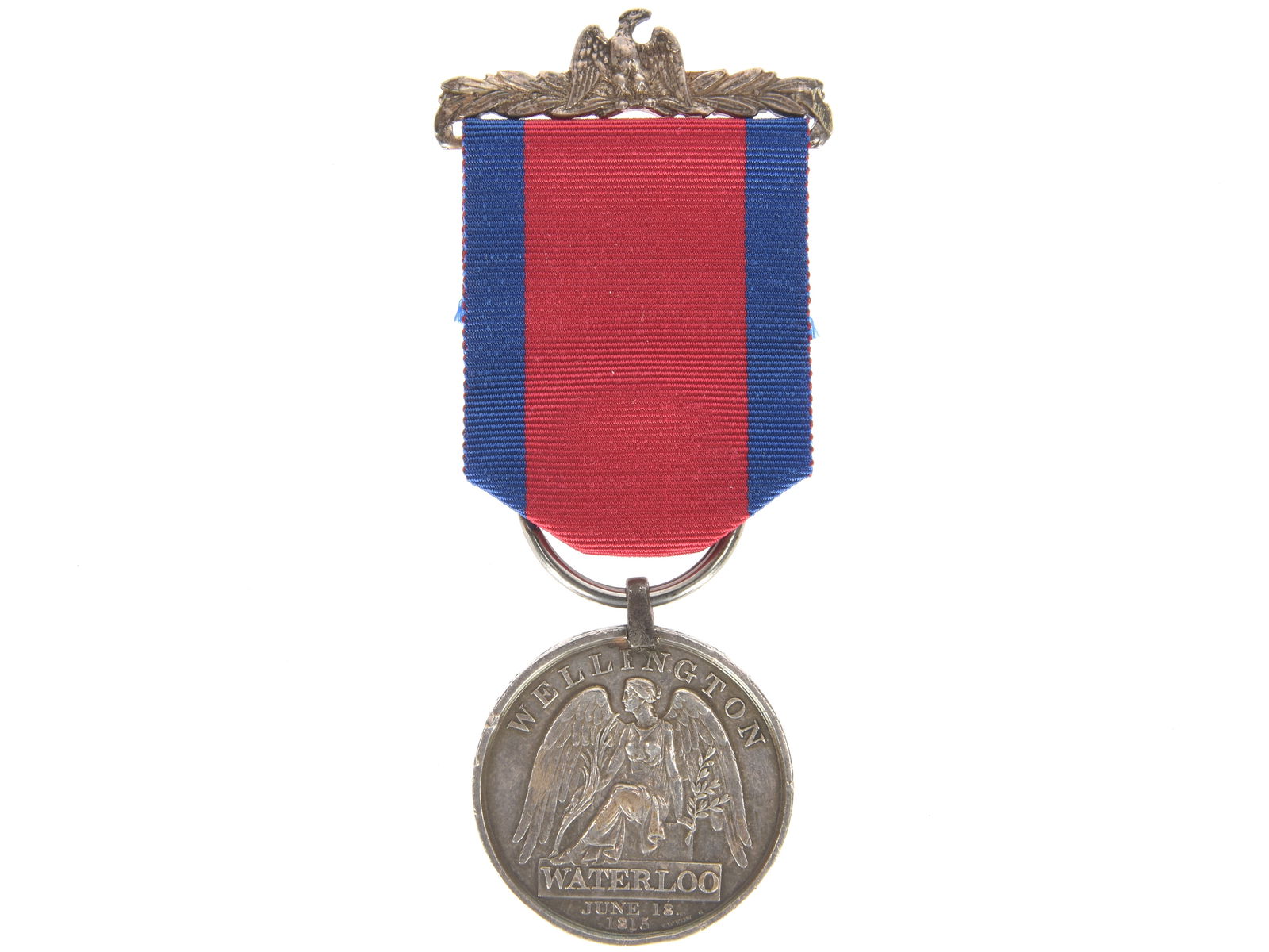 Waterloo Medal: 6th (Inniskilling) Dragoons: Waterloo Medal: 6th (Inniskilling) Dragoons Great Britain Waterloo medal. Naming is officially impressed "WILLIAM PENN, 6TH or INNISKILLING DRAG,". Medal presents iron clip and original suspension rin