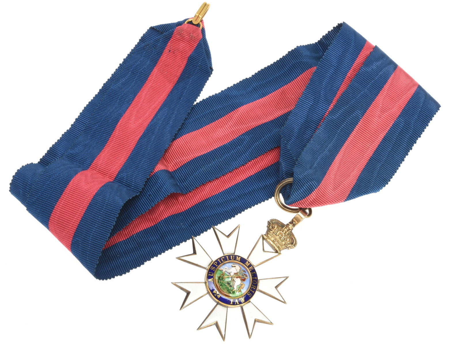 Most Distinguished Order Of St. Michael And St. George: Most Distinguished Order Of St. Michael And St. George Companion grade of the Most Distinguished Order Of St. Michael And St. George. Order being multi-piece construction, enameled centers on both sid