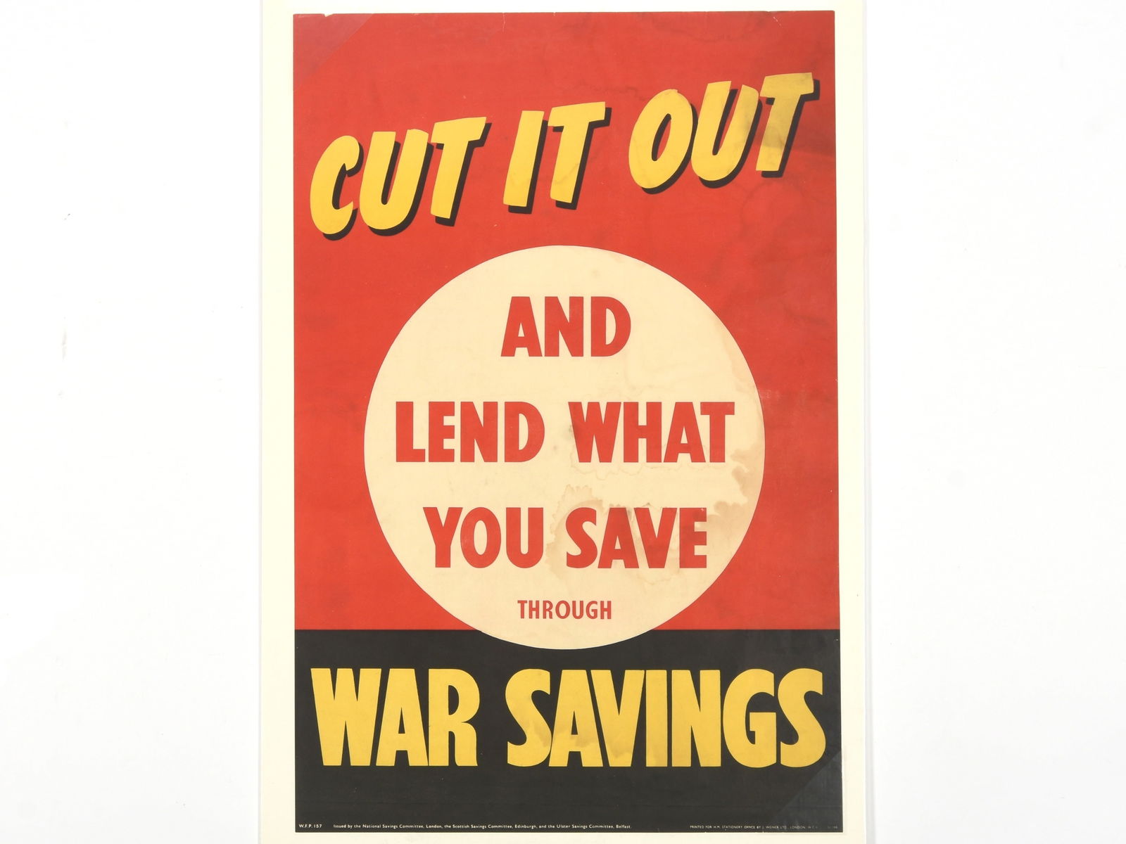 WWII British War Savings Propaganda Poster (W.F.P. 157) (1 of 1)