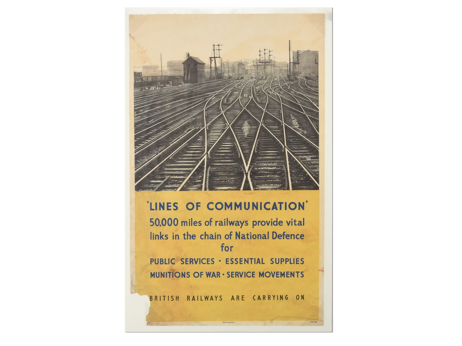 Lines of Communication' British Railways WWII Propaganda Poster (1 of 3)