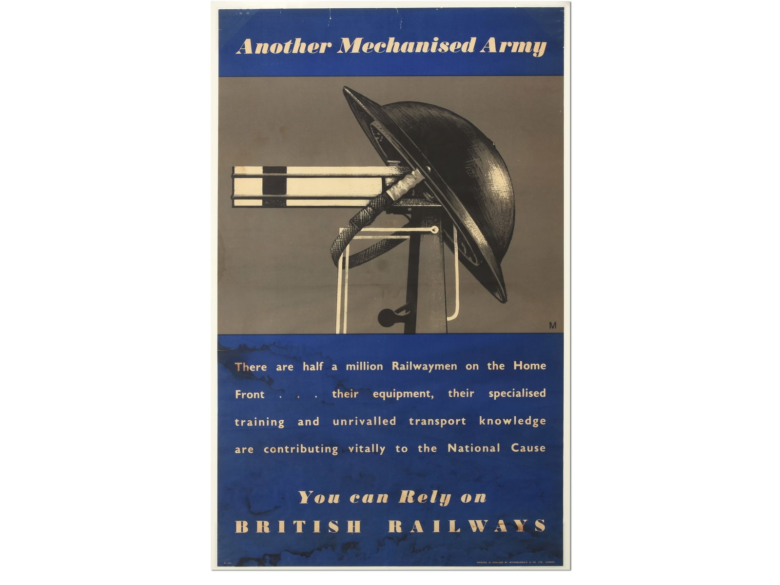 WWII British Railways Propaganda Poster 'Another Mechanised Army' (1 of 3)
