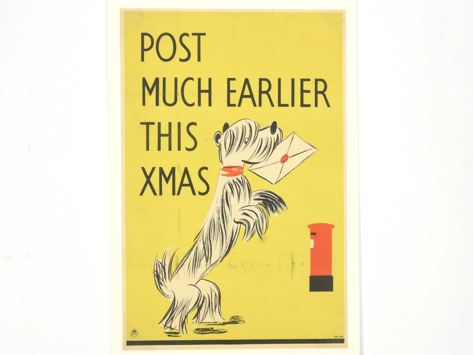 Original WWII GPO 'Post Much Earlier This Xmas' Poster by Lewitt-Him (1 of 1)