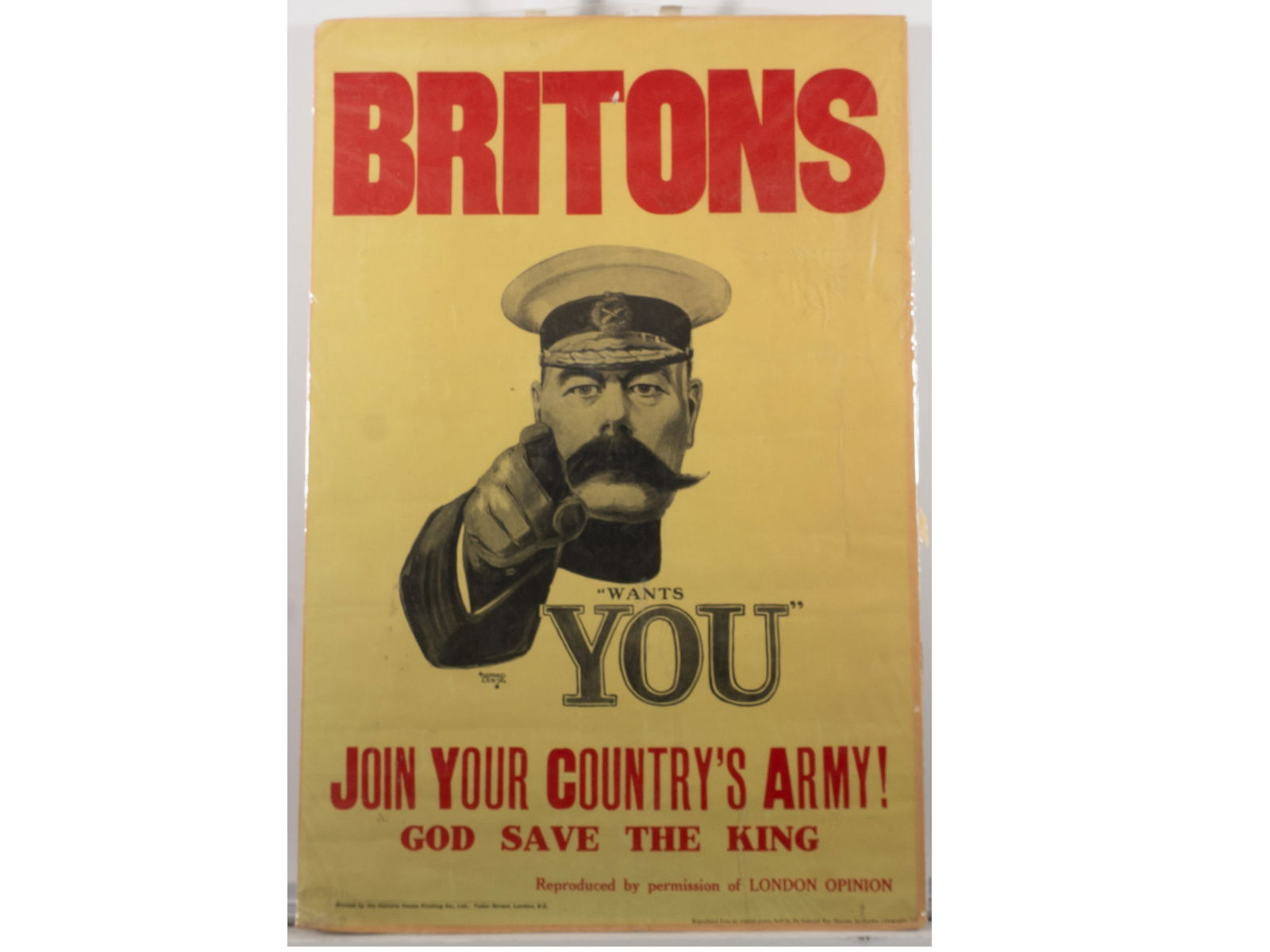Reproduction "Britons Wants You" Original WWI British Recruiting Poster, by Alfred Leete (1 of 1)