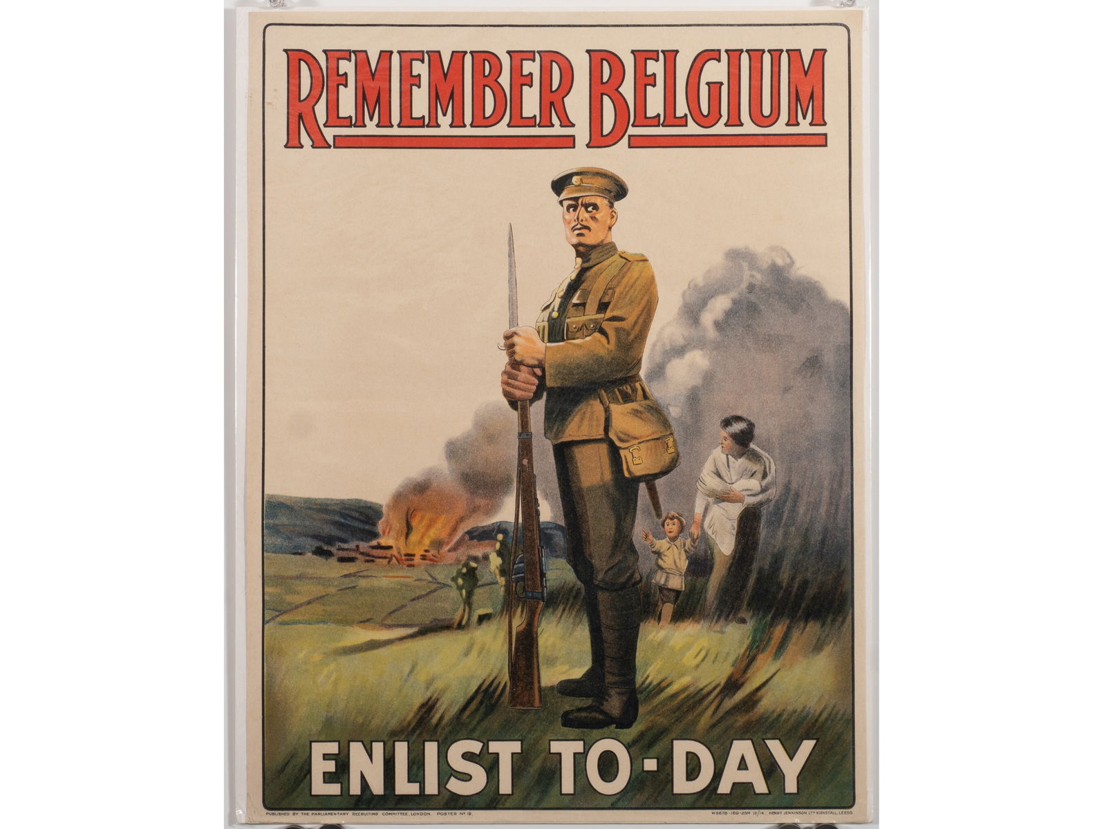 Remember Belgium: Enlist To-Day (Parliamentary Recruiting Committee Poster No. 19) (1 of 1)