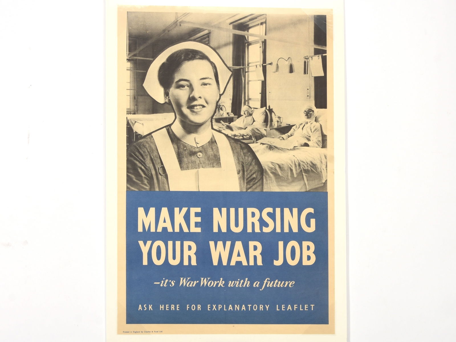 Make Nursing Your War Job - British WWII Recruitment Poster (1 of 1)