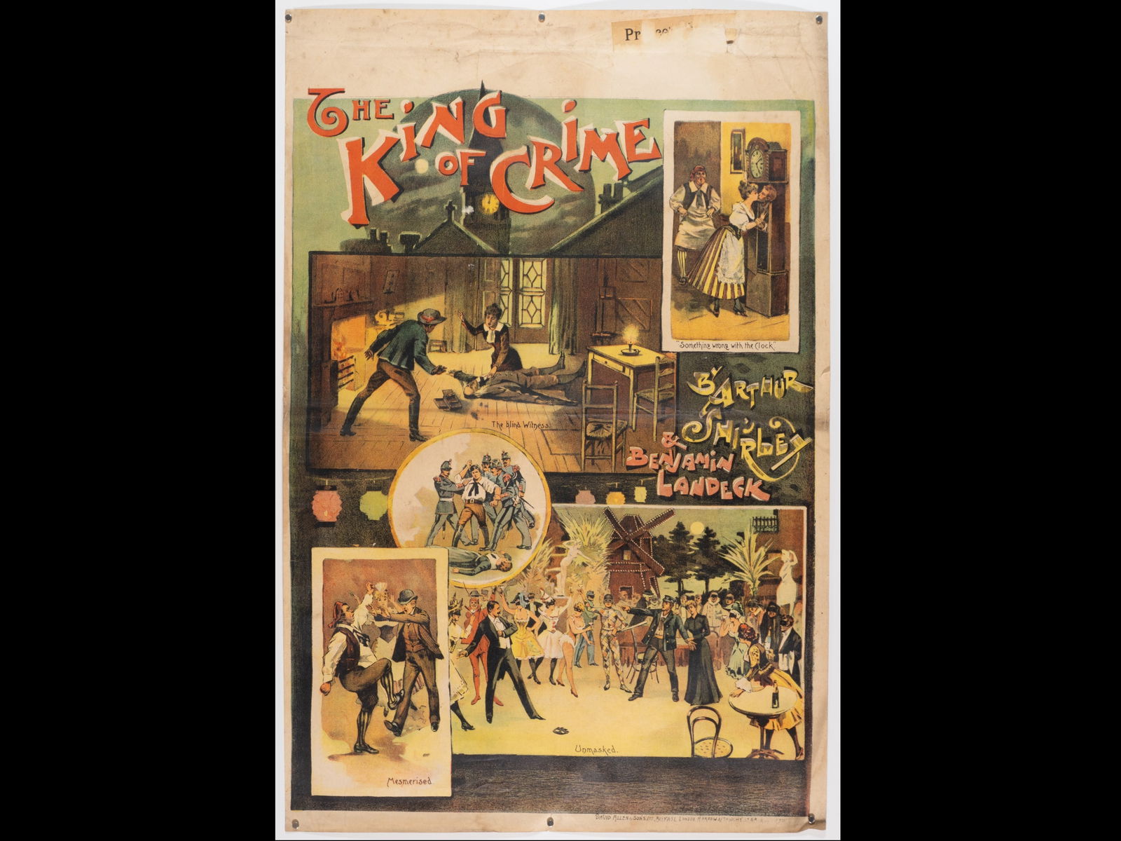 "The King of Crime" Victorian Theatrical Melodrama Poster (1 of 1)