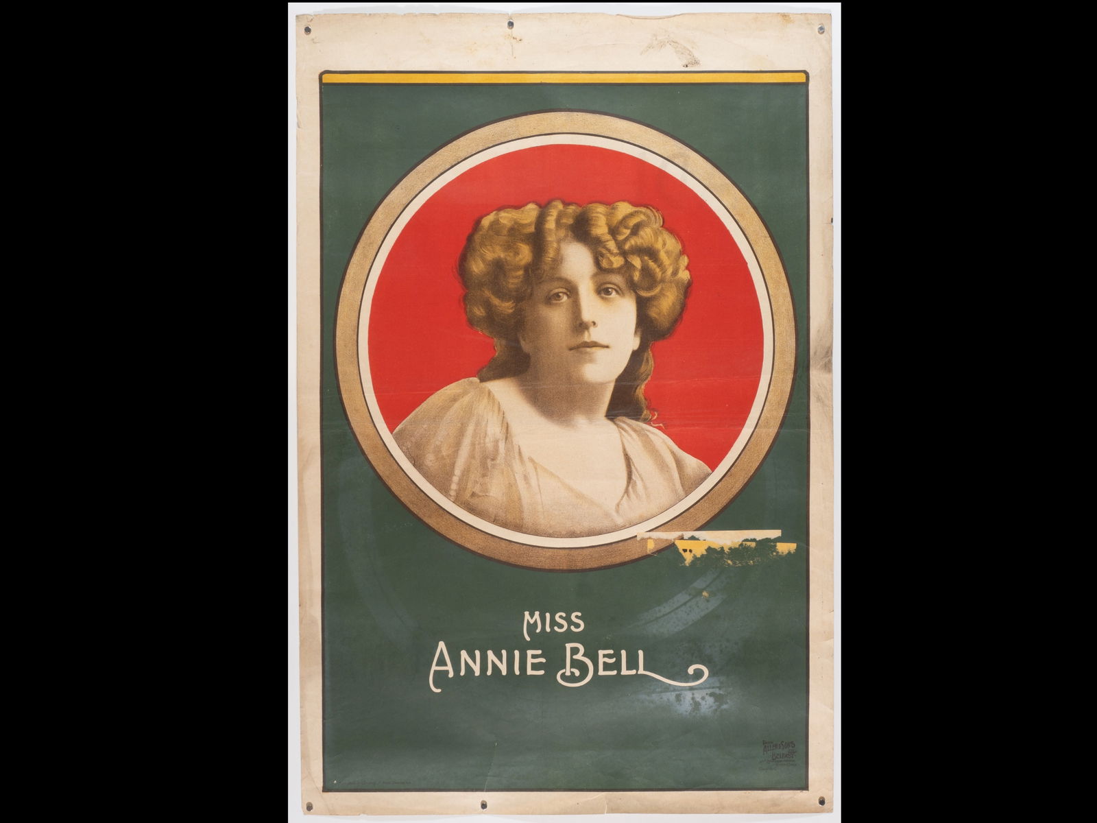 Vintage Edwardian Theatrical Poster - 'Miss Annie Bell' (1 of 1)