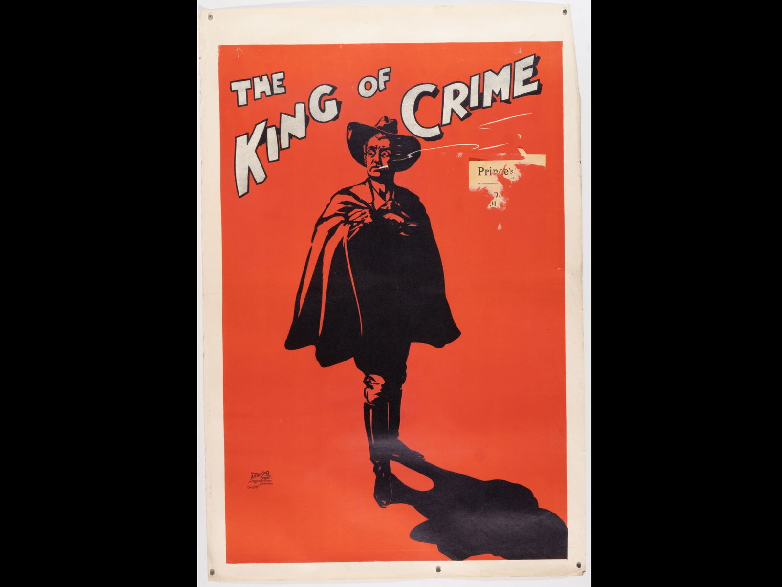 Edwardian Theatrical Poster - "The King of Crime" (1 of 1)
