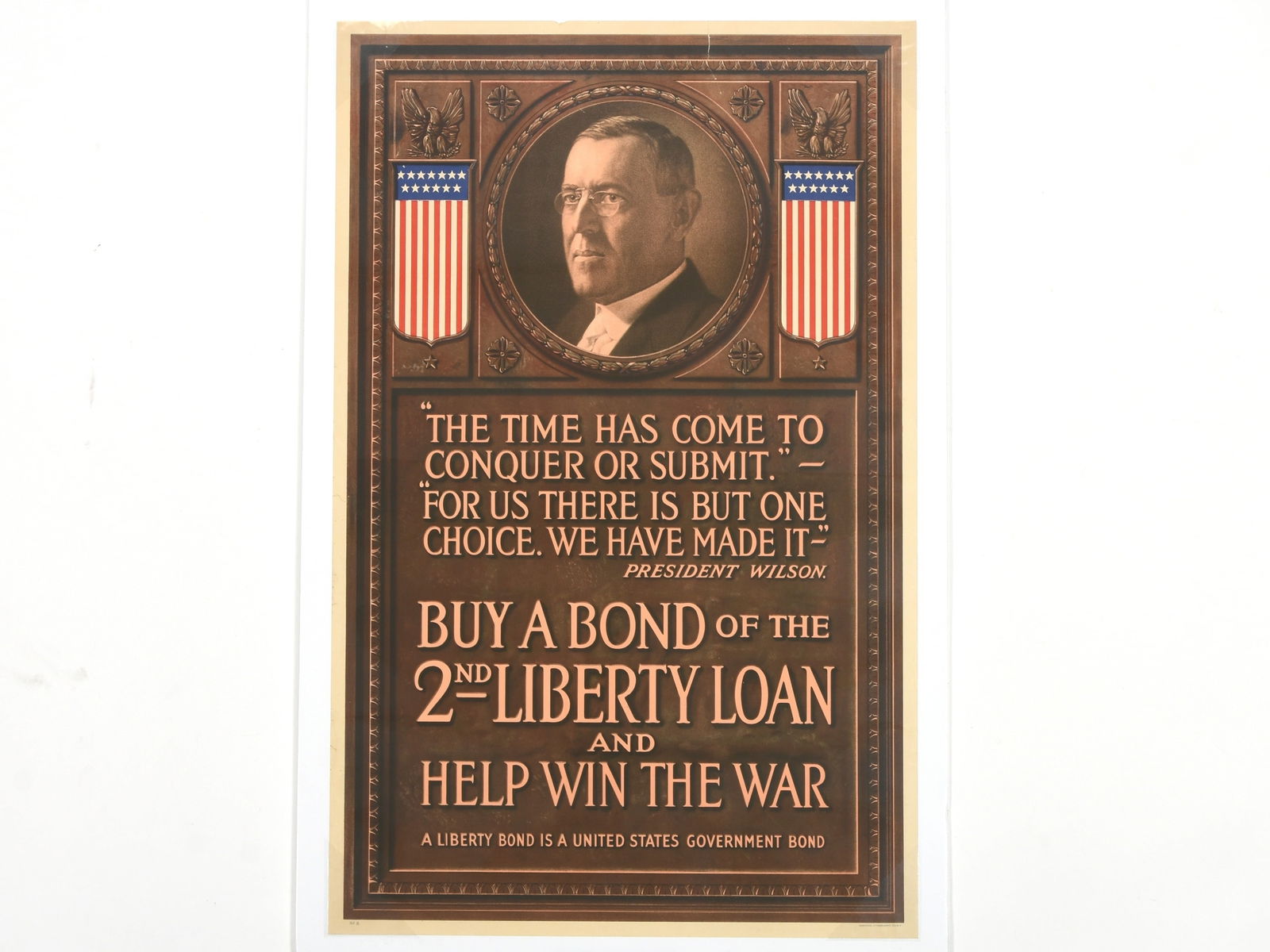 WWI 2nd Liberty Loan 'Conquer or Submit' Poster (Woodrow Wilson) (1 of 2)