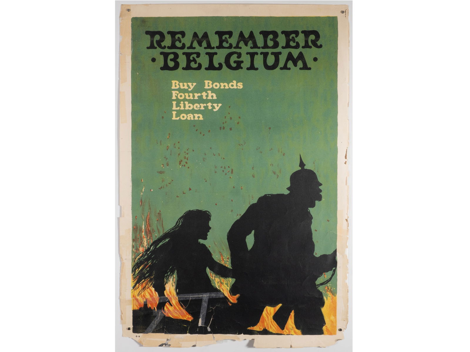 "Remember Belgium" Original U.S. WWI Liberty Bonds Poster, by Ellsworth Young (1 of 1)