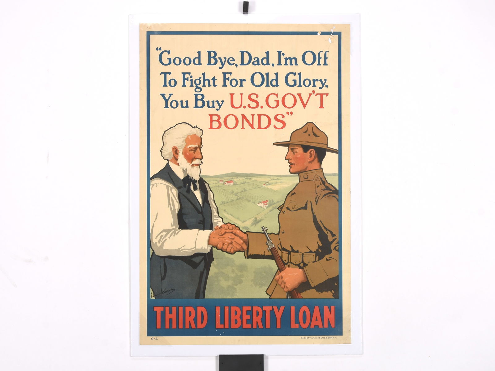 "Good Bye, Dad, I'm Off To Fight For Old Glory" WWI Third Liberty Loan Poster (1 of 1)