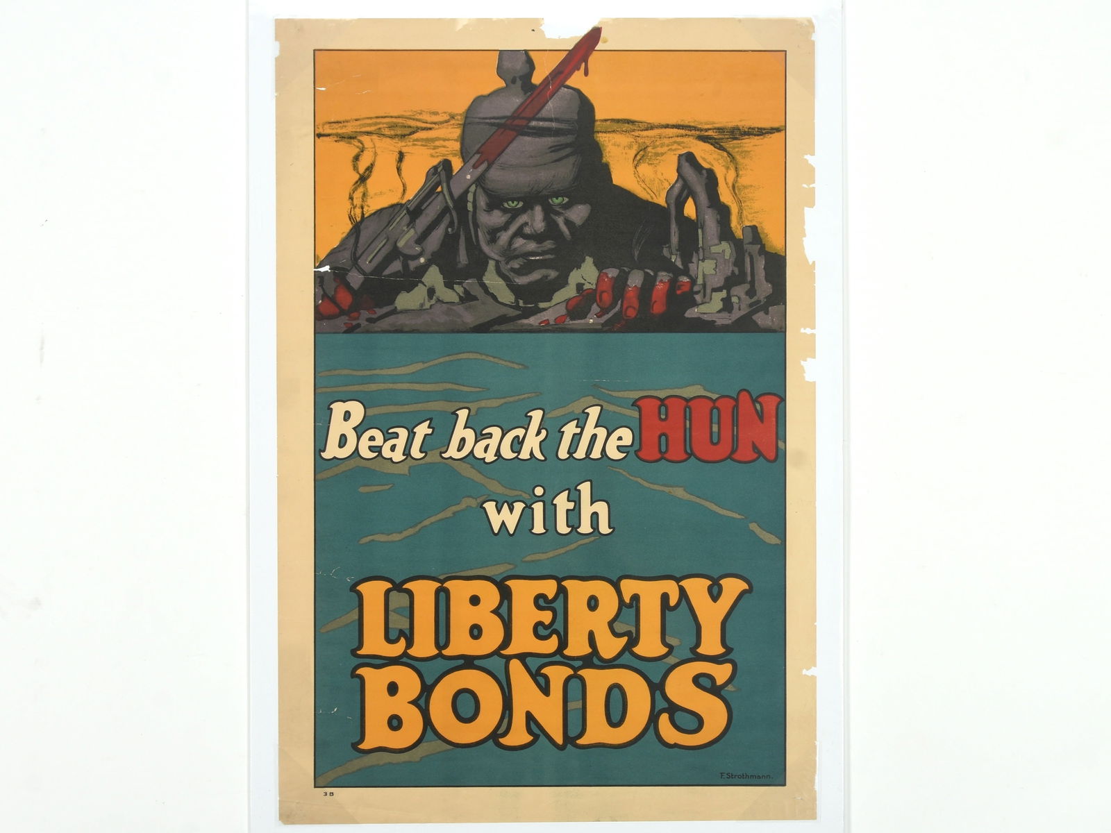 "Beat back the HUN with LIBERTY BONDS" World War I Poster (1 of 3)