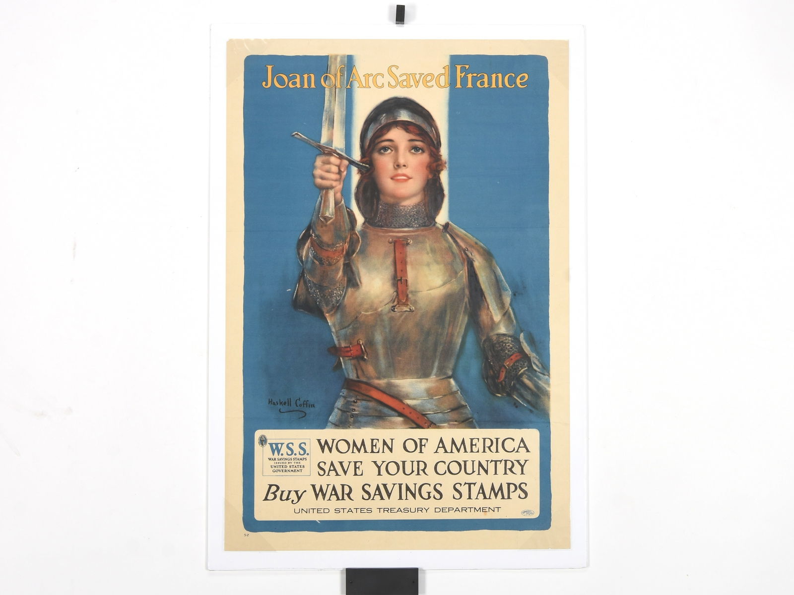 "Joan of Arc Saved France" World War I War Savings Stamps Poster, by Haskell Coffin (1 of 1)