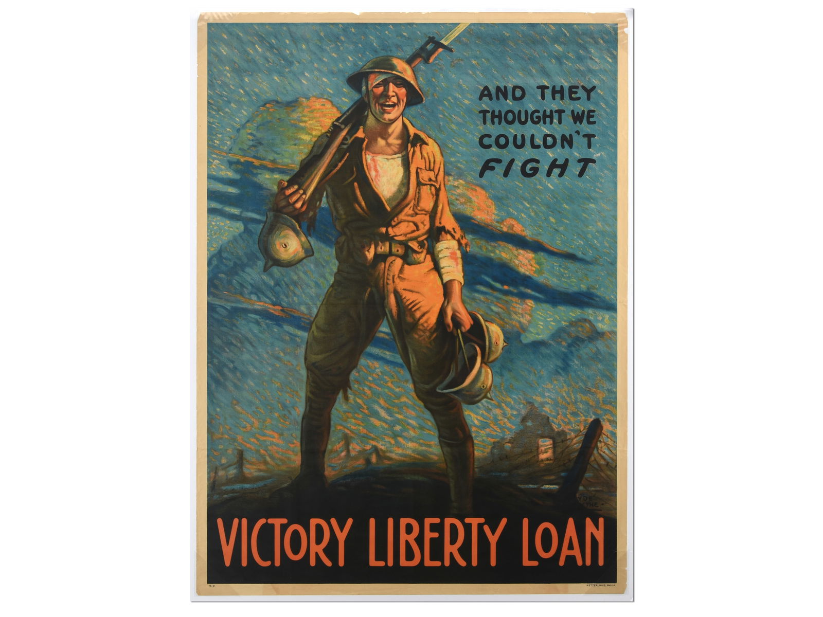 "And They Thought We Couldn't Fight" Victory Liberty Loan Poster, by Clyde Forsythe (1 of 4)