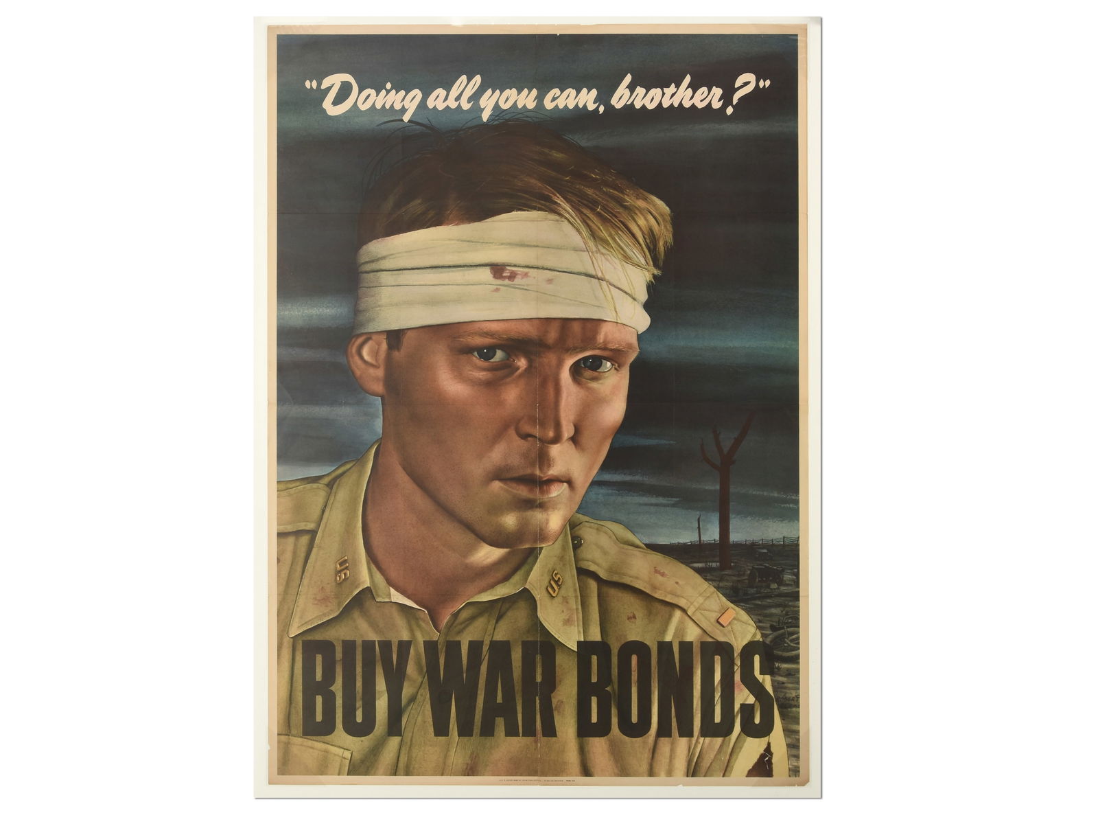 Doing all you can, brother?' Buy War Bonds WWII Poster, by Robert Sloan (1 of 1)