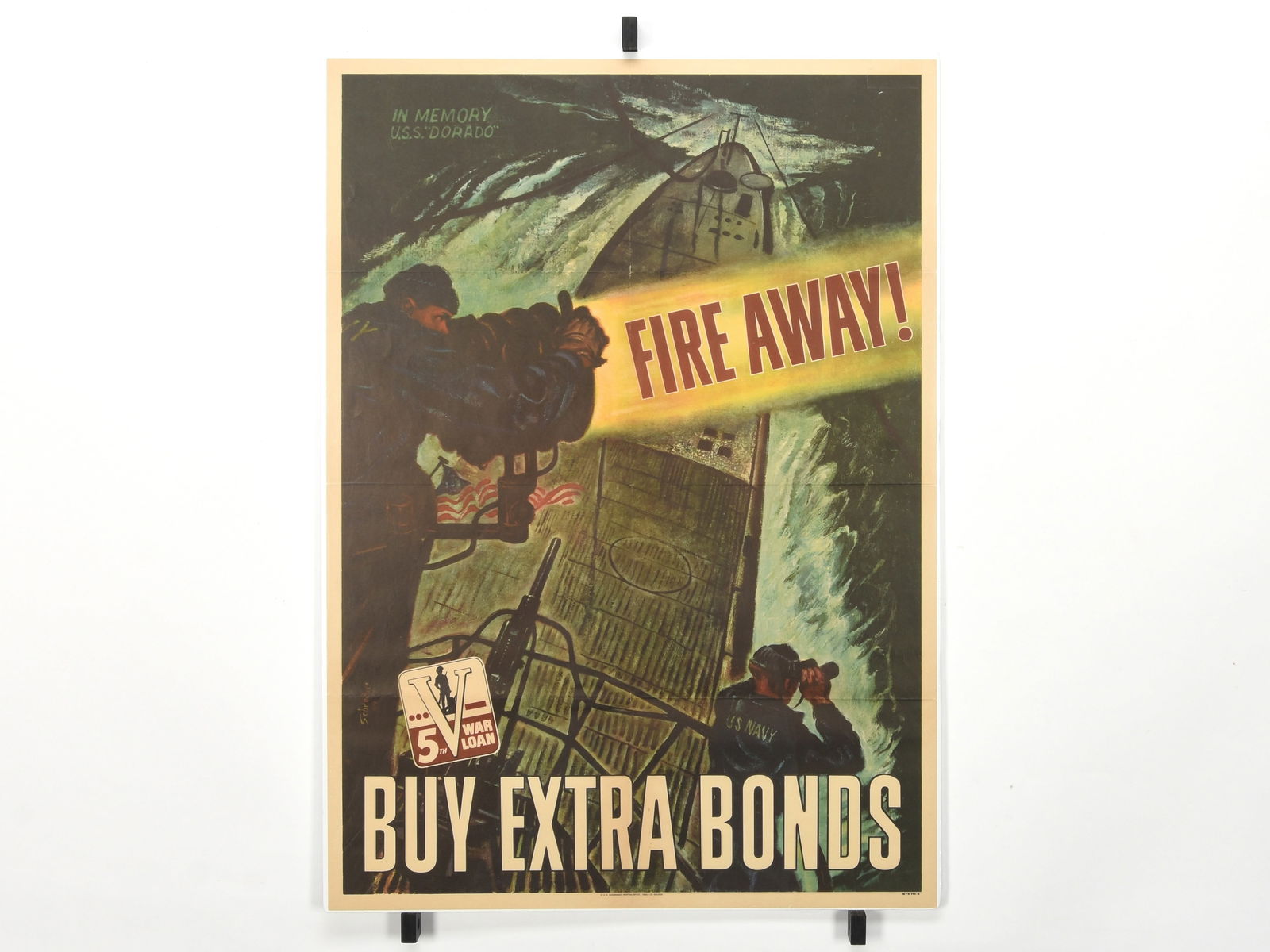 Fire Away! Buy Extra Bonds (5th War Loan) Poster by Georges Schreiber (1 of 1)