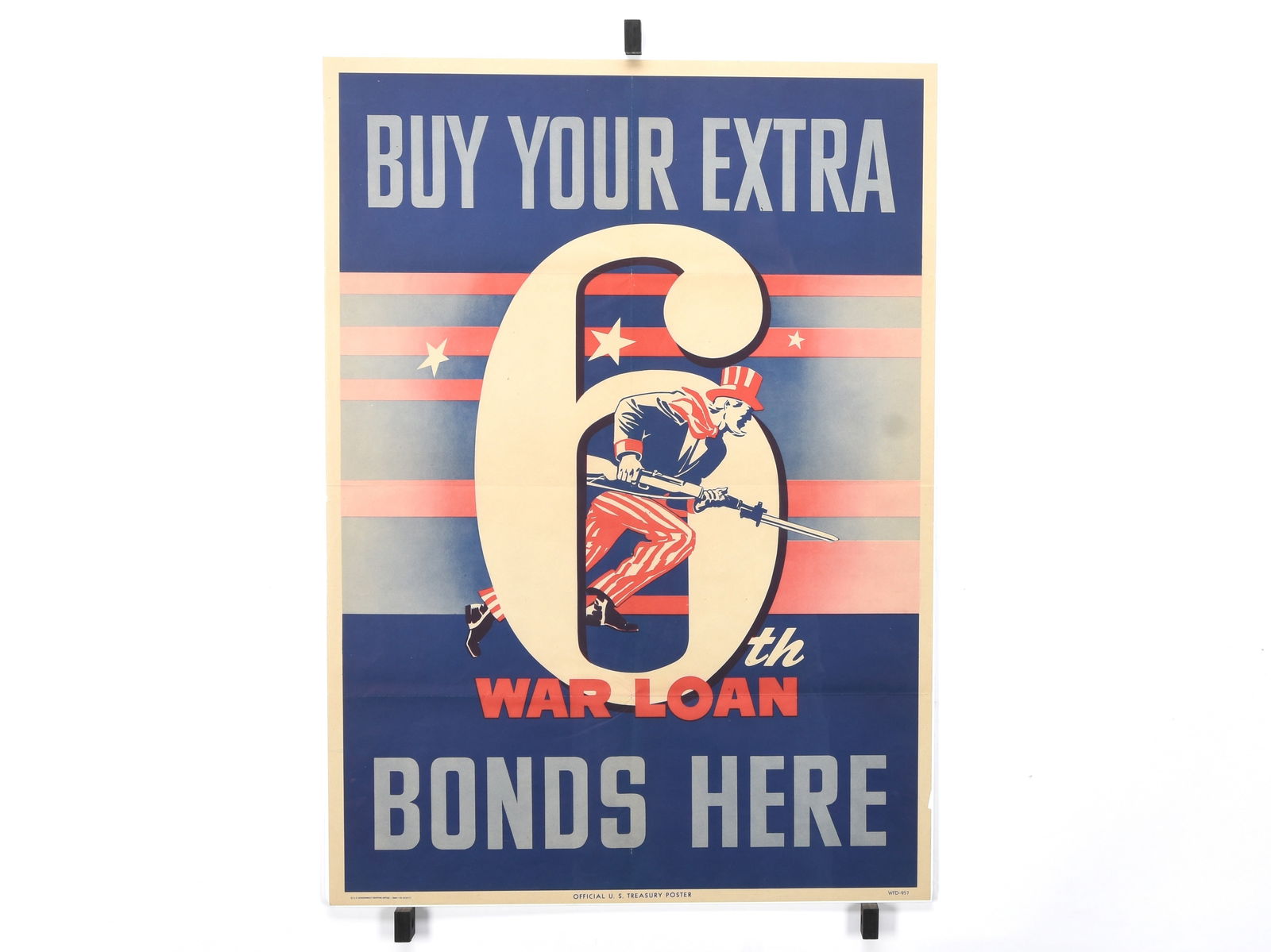 "6th War Loan Bonds" Original WW2 US War Bond Propaganda Poster (1 of 1)