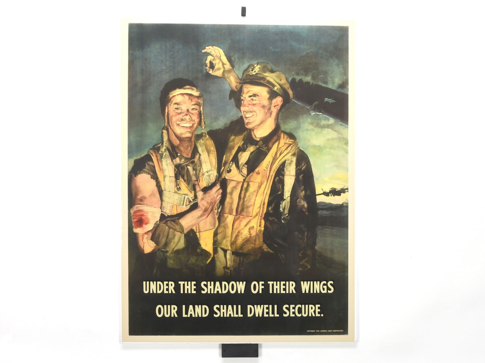 "Under the Shadow of their Wings" Original WW2 US War Bond Propaganda Poster, by C. C. Beall (1 of 1)