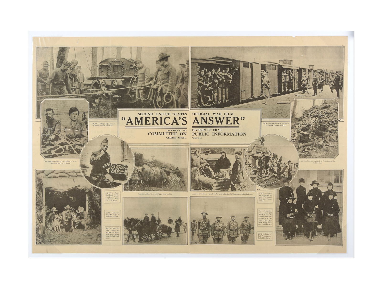 1918 'America's Answer' Official War Film Promotional Photo - Poster (1 of 1)