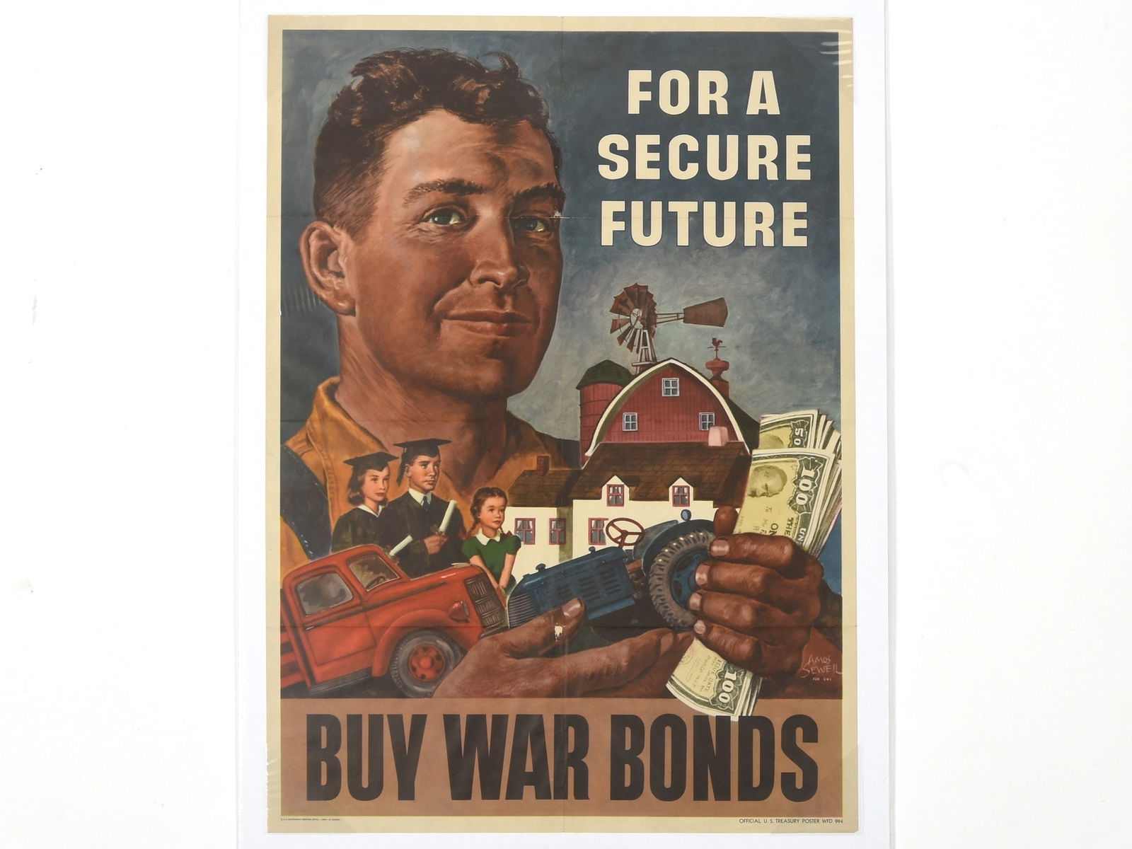 "For a Secure Future - Buy War Bonds" WWII Poster by Amos Sewell (1 of 1)