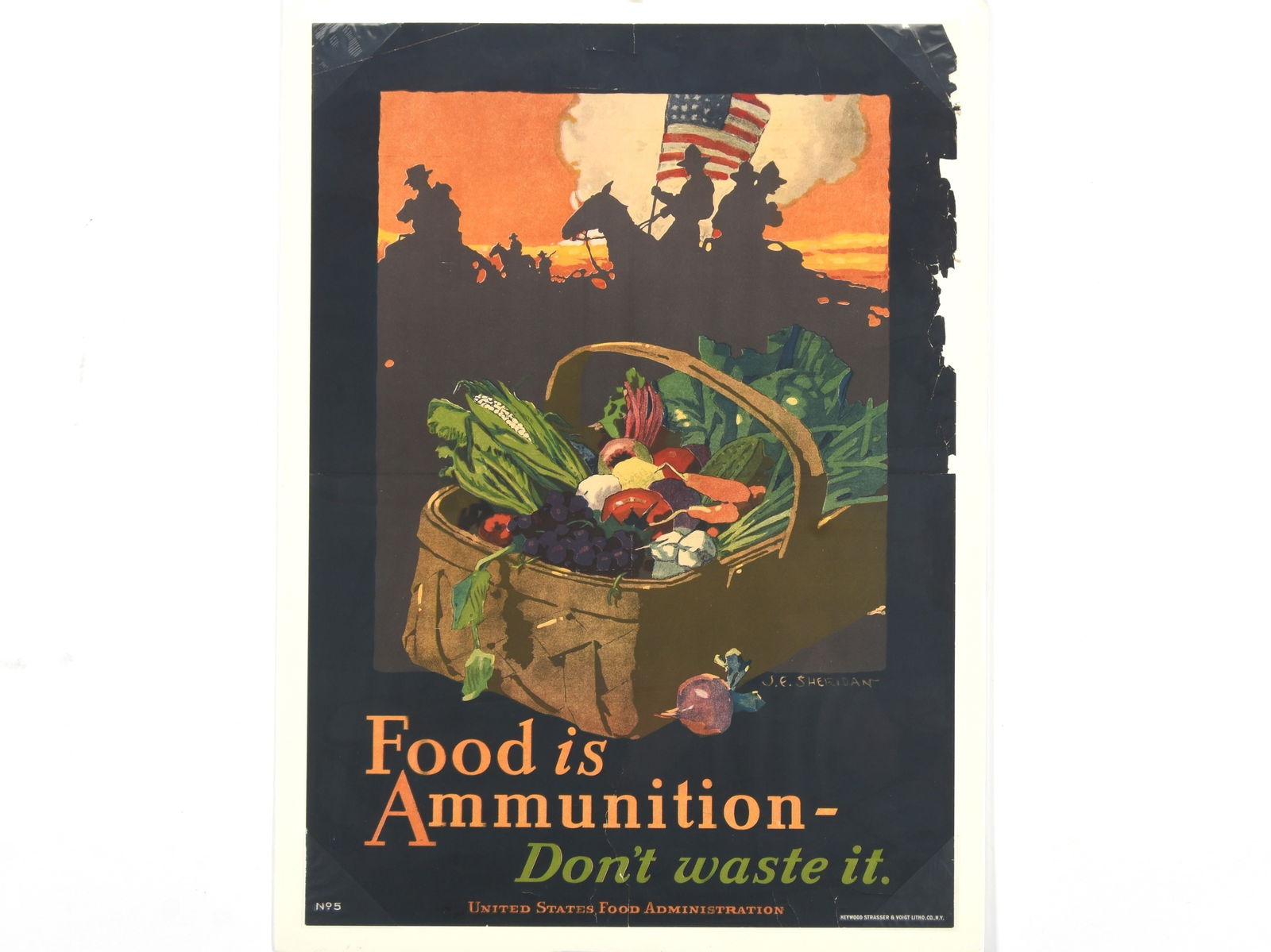 "Food is Ammunition - Don't waste it." World War I Poster (1 of 1)