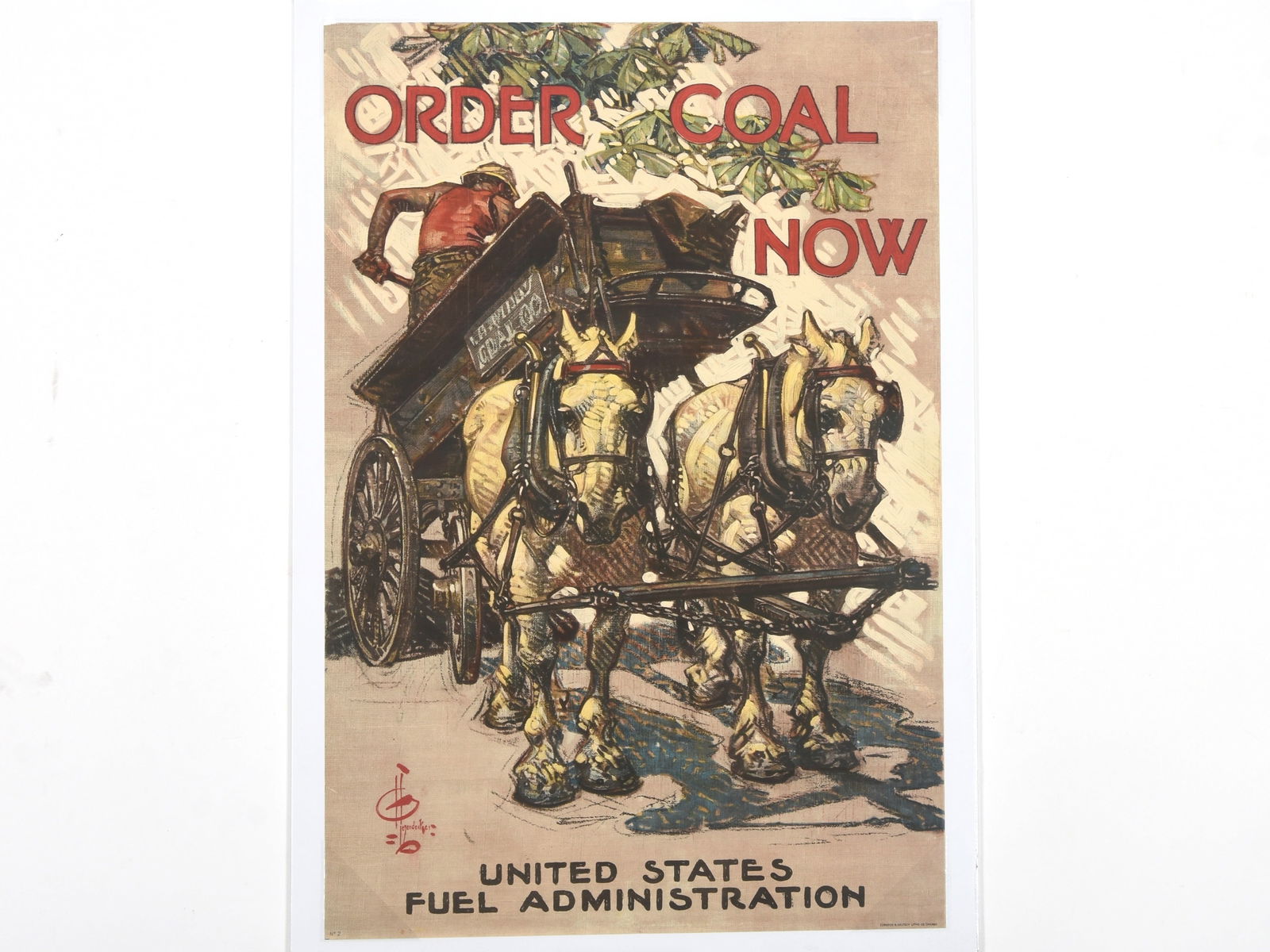 "Order Coal Now" WWI Propaganda Poster by J.C. Leyendecker (1 of 1)